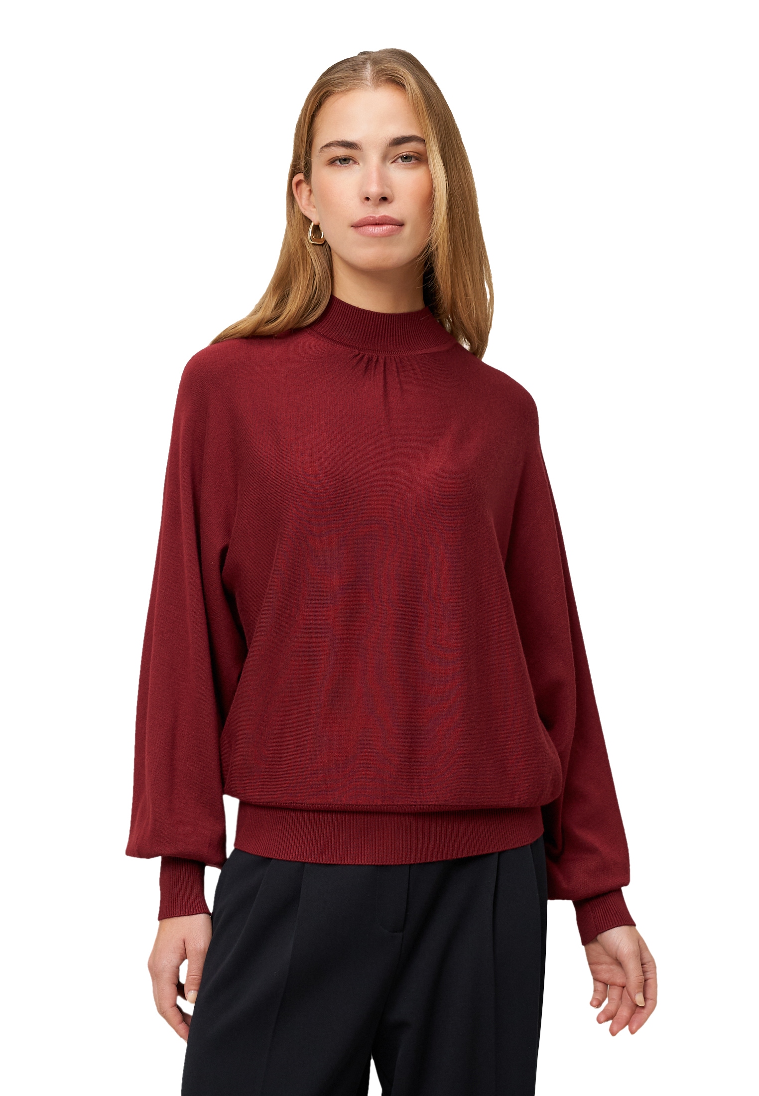 Zero Rundhalspullover »Feinstrickpullover mit Stehkragen«