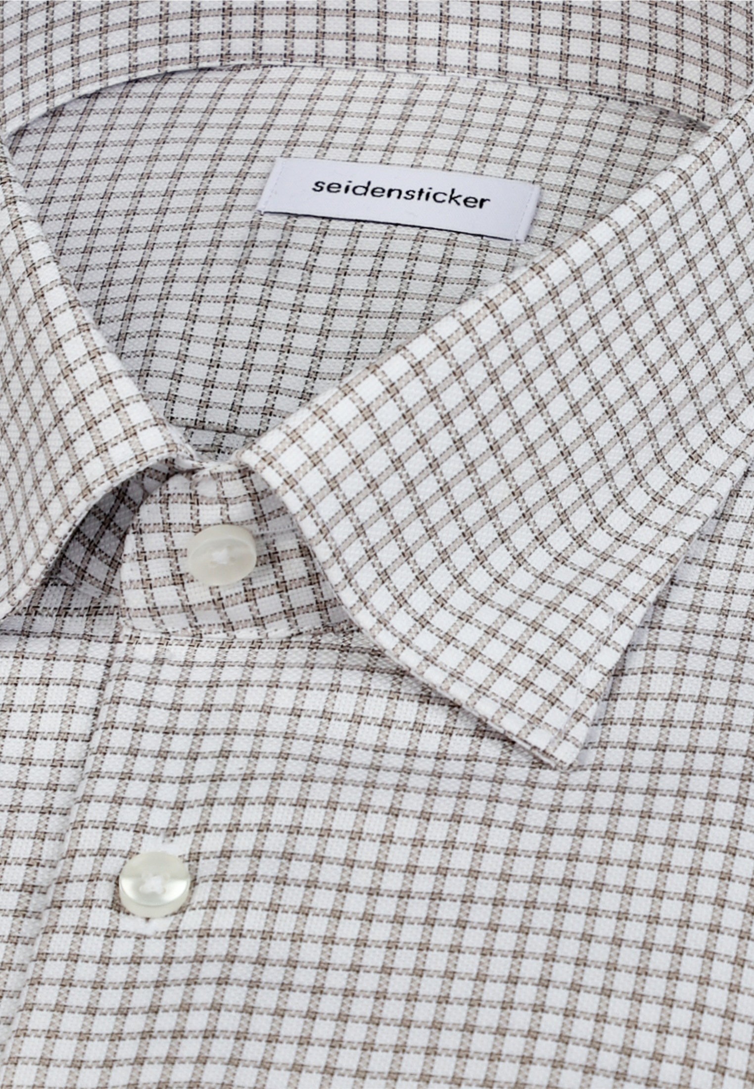 seidensticker Businesshemd »Schwarze Rose« Comfort 1/2 Covered-Button-Down-Kragen Karo