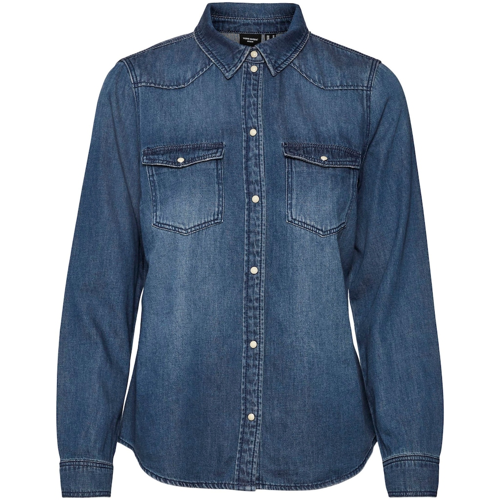 Vero Moda Jeansbluse »VMMARIA LS DENIM SLIM SHIRT MIX NEW«