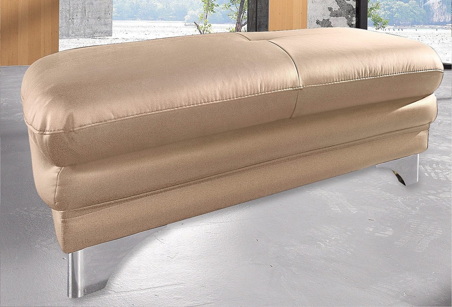 COTTA Polstergarnitur »Enterprise L-Form«, (Set), Set bestehend aus: Ecksofa mit Arm- & Kopfteilverstellung & Hocker