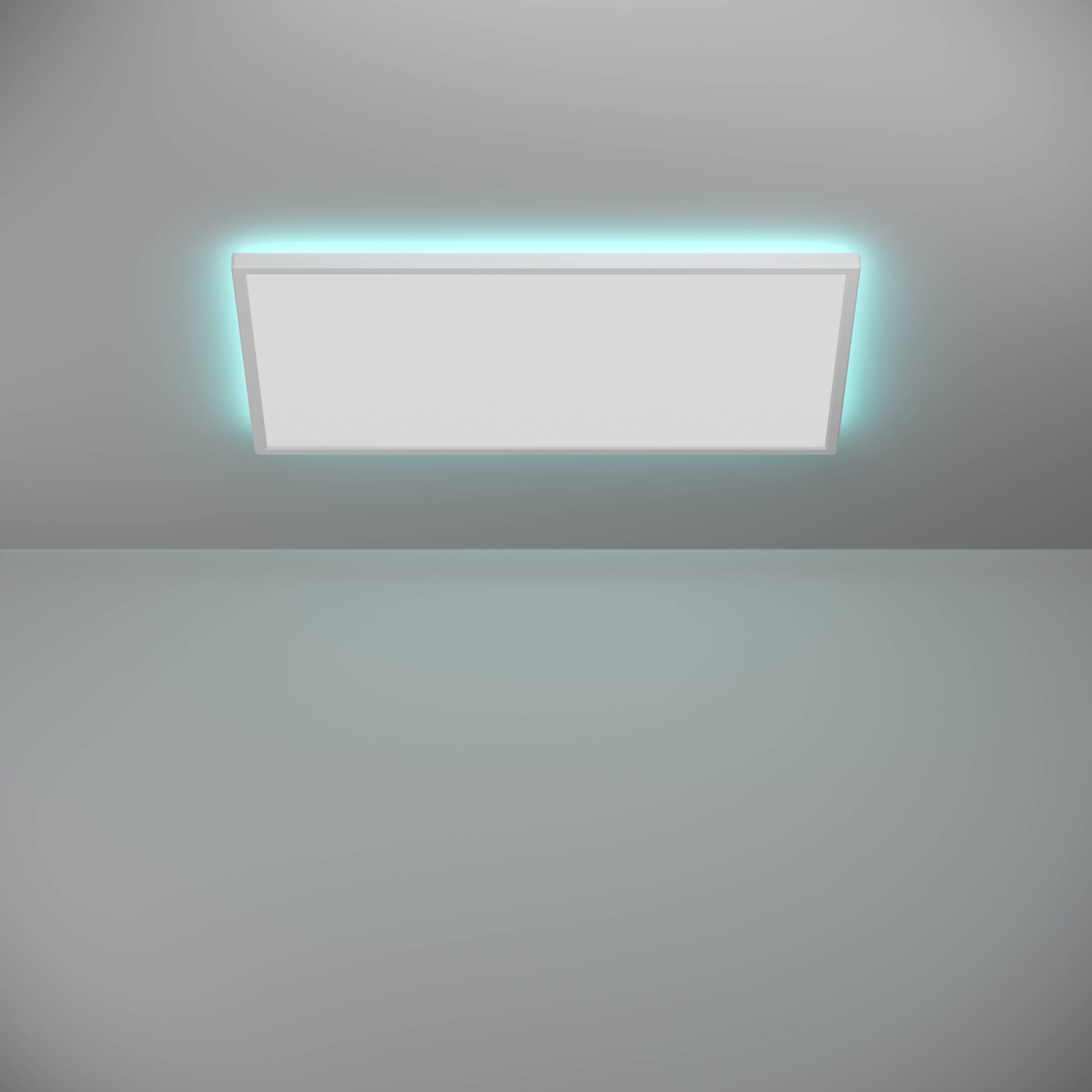 EGLO Deckenleuchte »Rovito-Z Deckenlampe, ZigBee 3.0, Kunststoff, Badezimmerlampe, IP44« LED-Modul 1 Stk. Kaltweiß | RGB Wand-/Deckenleuchte - L57 x B30 x H3 cm - weiß - 17,2W inkl.