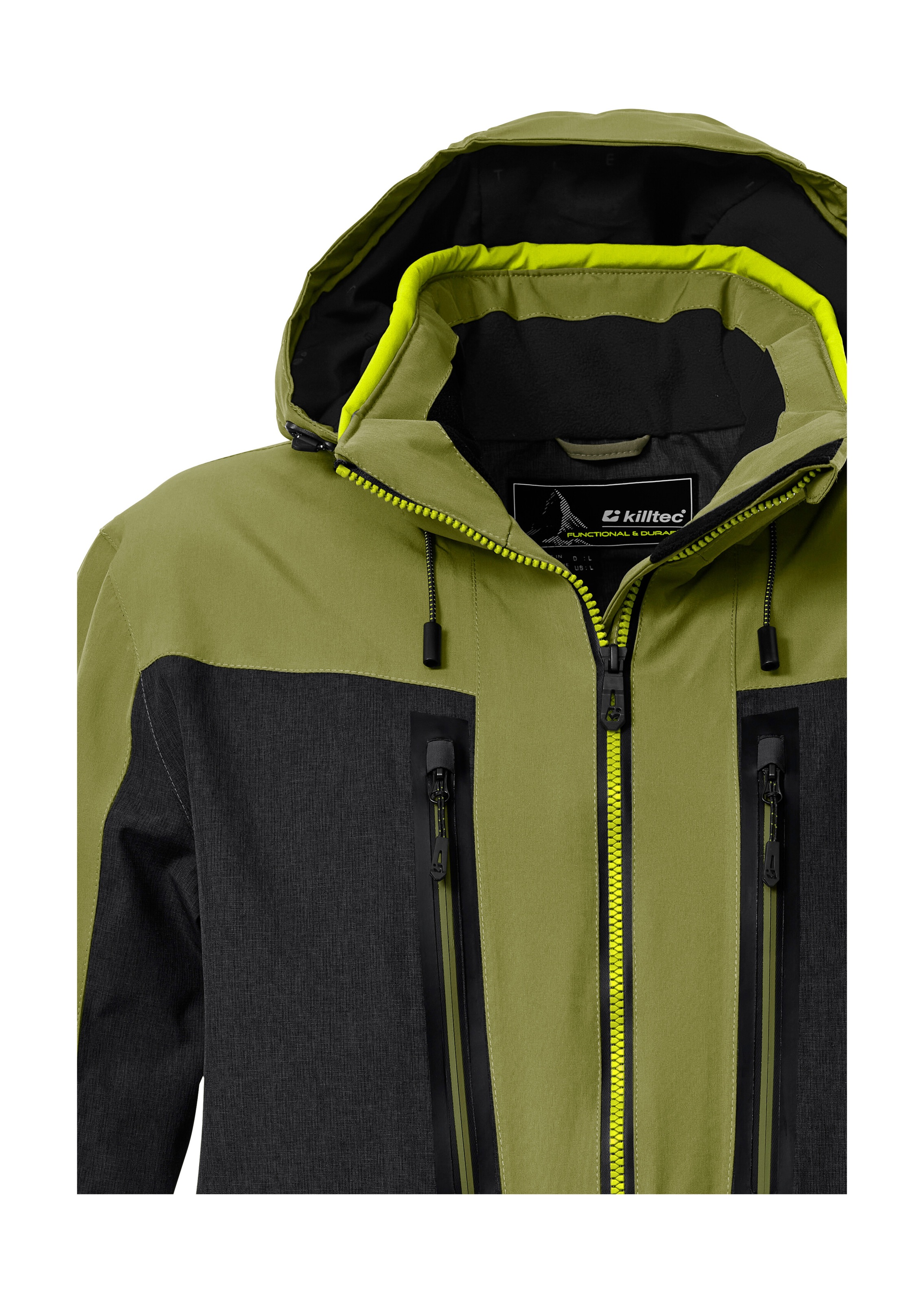 Killtec Skijacke »KSW 47 MN SKI JCKT«, Herren Skijacke: wasserdicht, atmungsaktiv, abnehmbare Kapuze