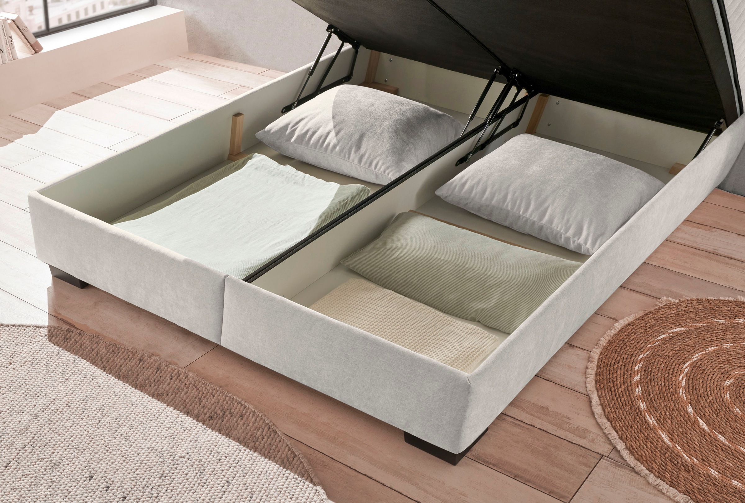 ED EXCITING DESIGN Boxbett »Nagol«, mit Bettkasten, mit Wendematratze, erhältlich in verschiedenen Breiten