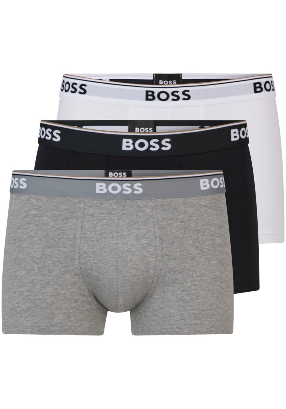 BOSS Boxer »TRUNK 3 PACK«, (3 St.), BOSS Schriftzug auf dem Bund