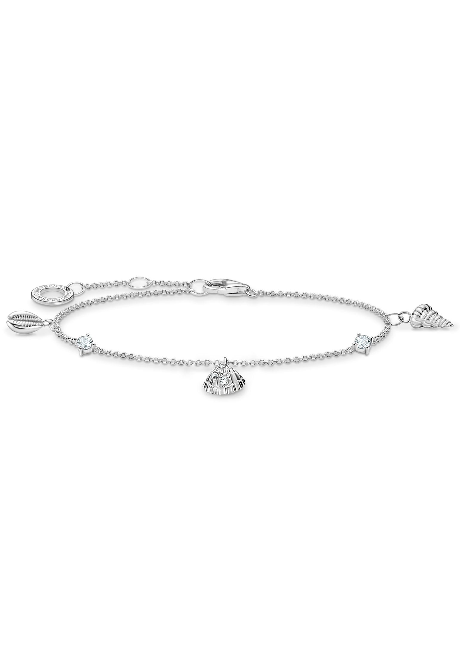 THOMAS SABO Armband »Muschel-Optik, weiße Steine, A2060-051-14-L19V, A2060-414-14-L19V«, mit Zirkonia (synth.)