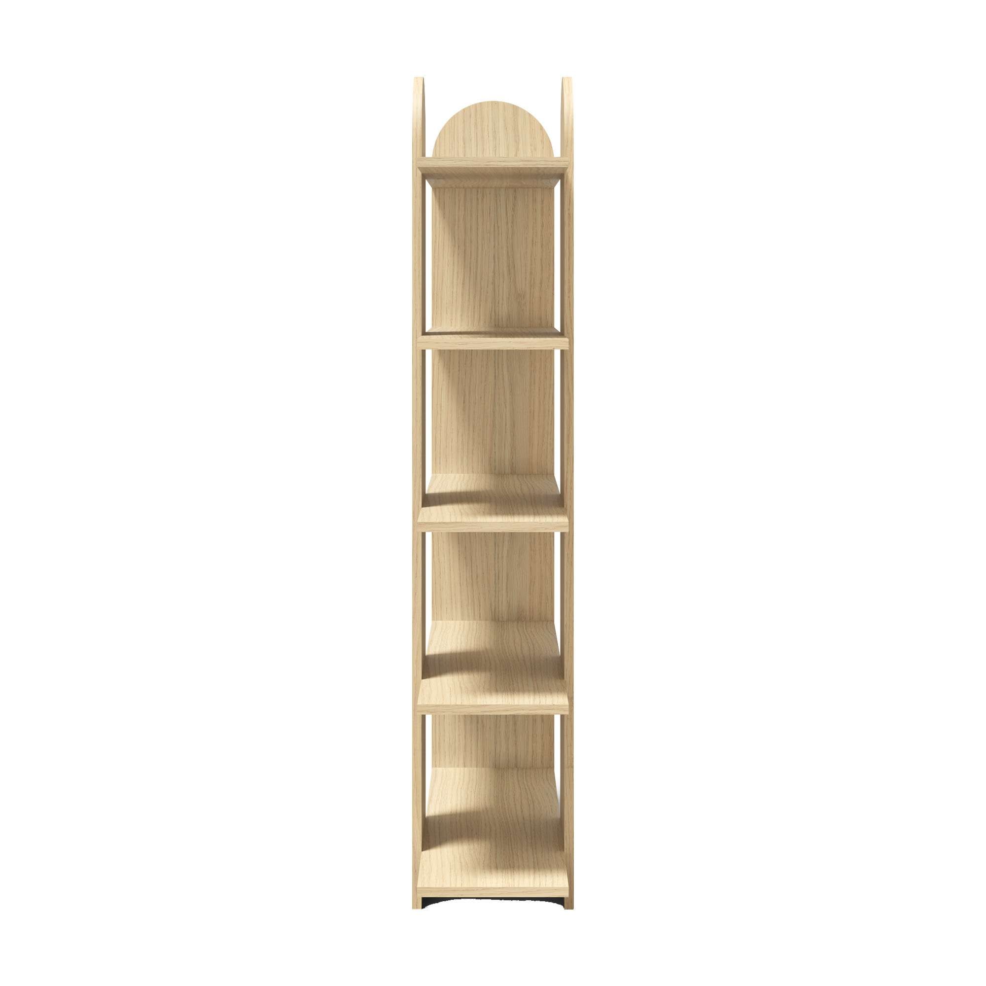TemaHome Bücherregal »Venice, Offenes elegantes Designregal, 5 Ablagen, Höhe 175 cm«, mit abgerundete Aussenseiten, mit verstecktem Stauraum