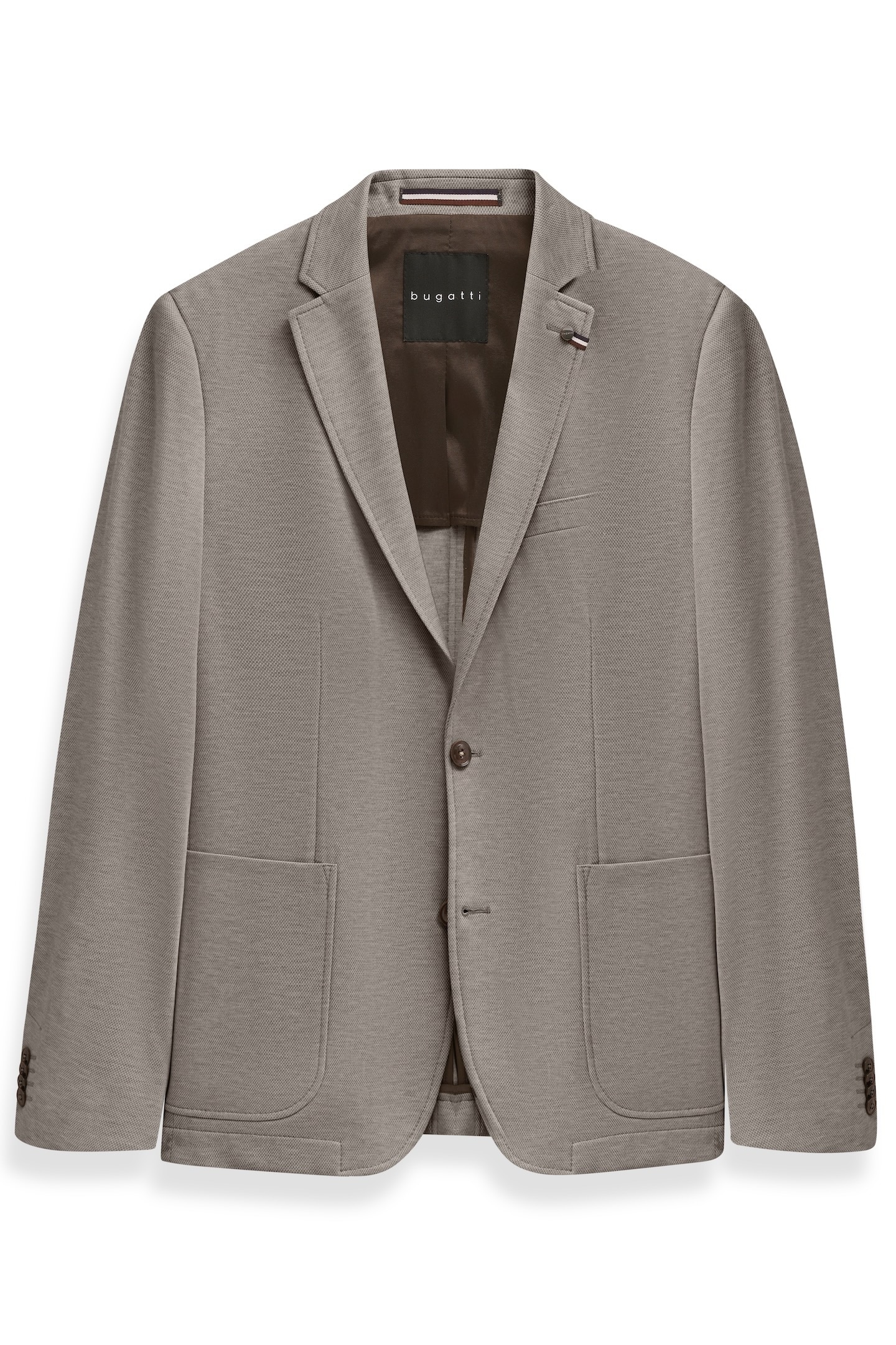 Bugatti Herren Sakko »Modern Fit« Jersey Stretch mit Taschen in grau, Größe 60