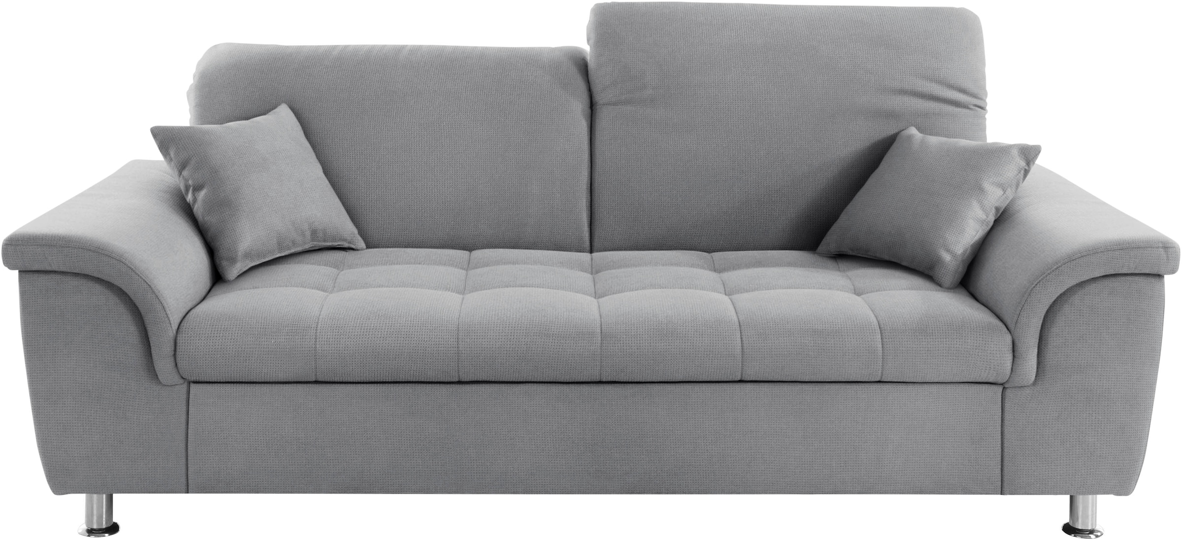 DOMO collection 2,5-Sitzer »Franzi, zeitlos und elegant, moderne Sitzheftung«, wahlweise mit Kopfteilverstellung, inklusive Zierkissen