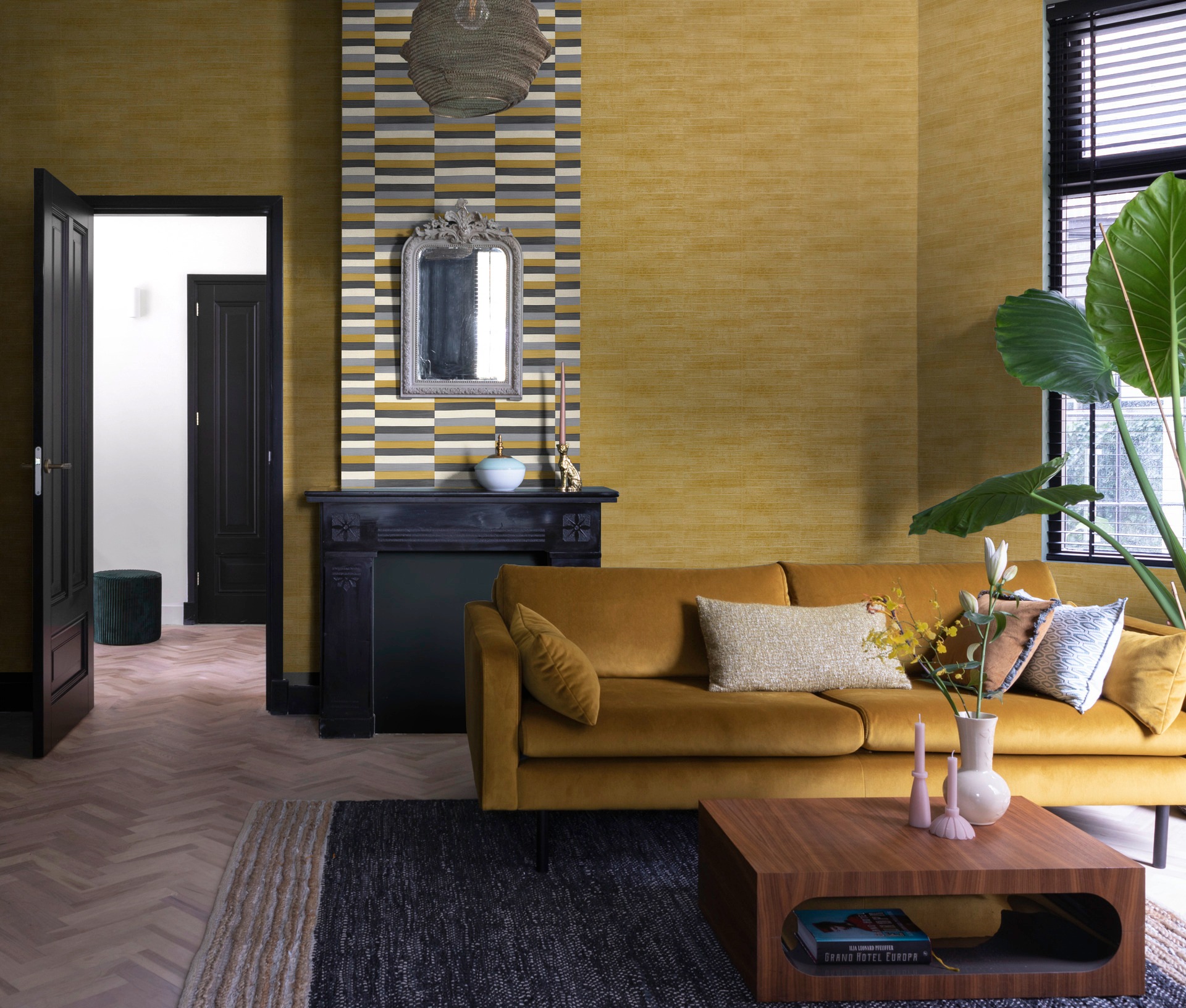 Rasch Vliestapete »Club« Lederoptik | quergestreift | unifarben mit Farbeinsatz gut lichtbeständig, hochwaschbeständig