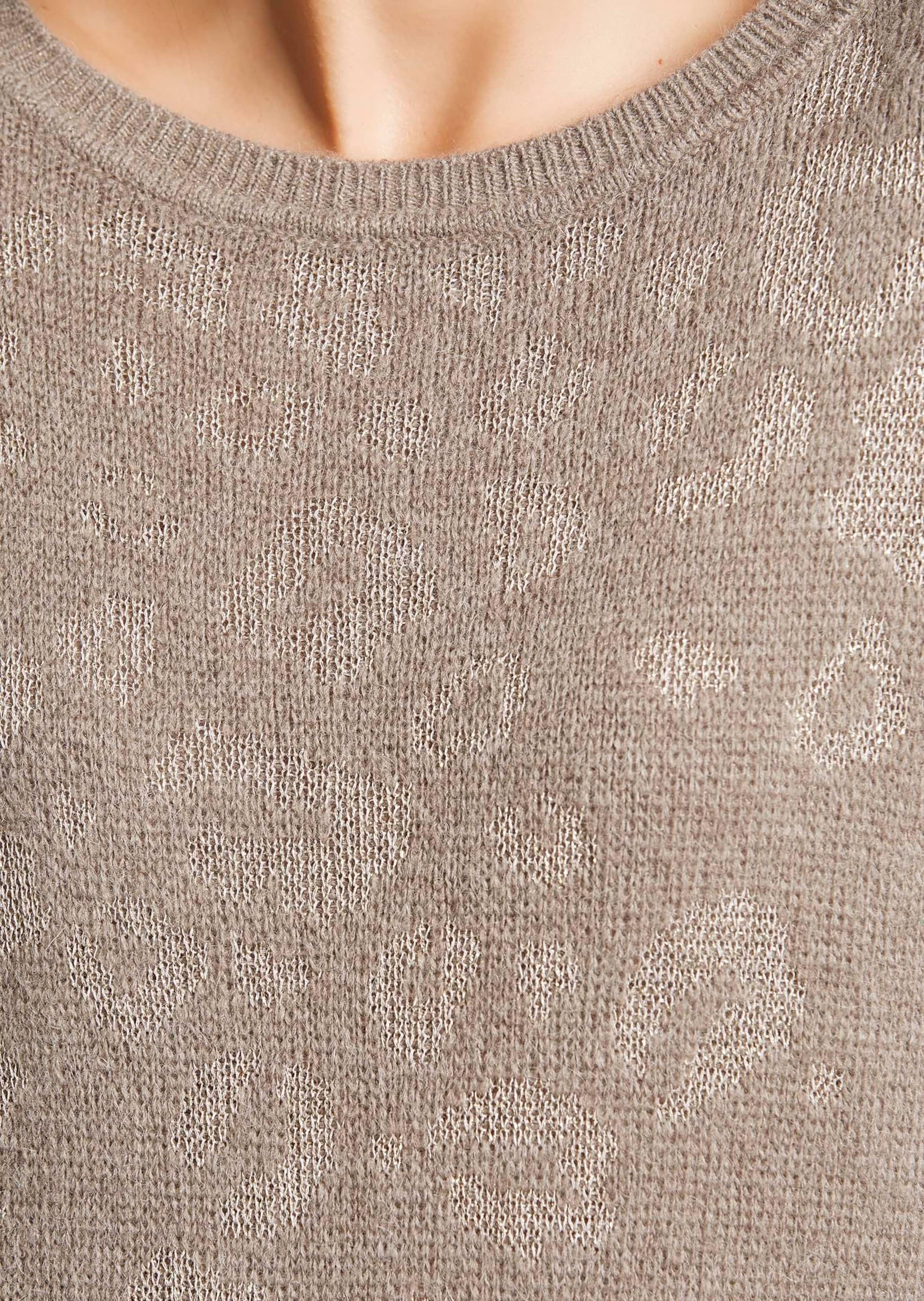 MADELEINE Longpullover »Pullover Kurzer Intarsien-Pullover mit Glanz-Effekt«