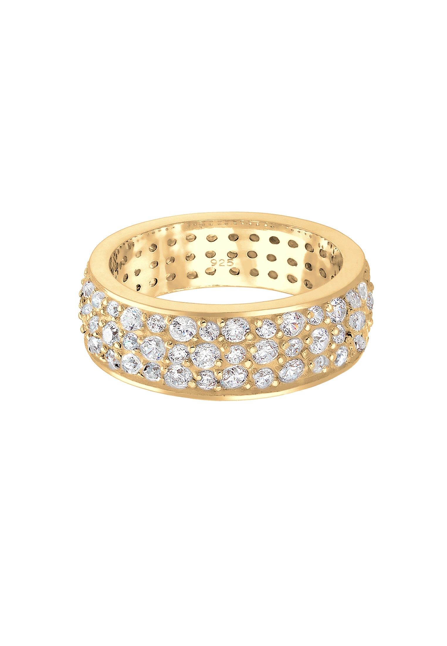 Elli Premium Fingerring »Ring Microsetting Zirkonia Weiß 925 Sterling Silber«