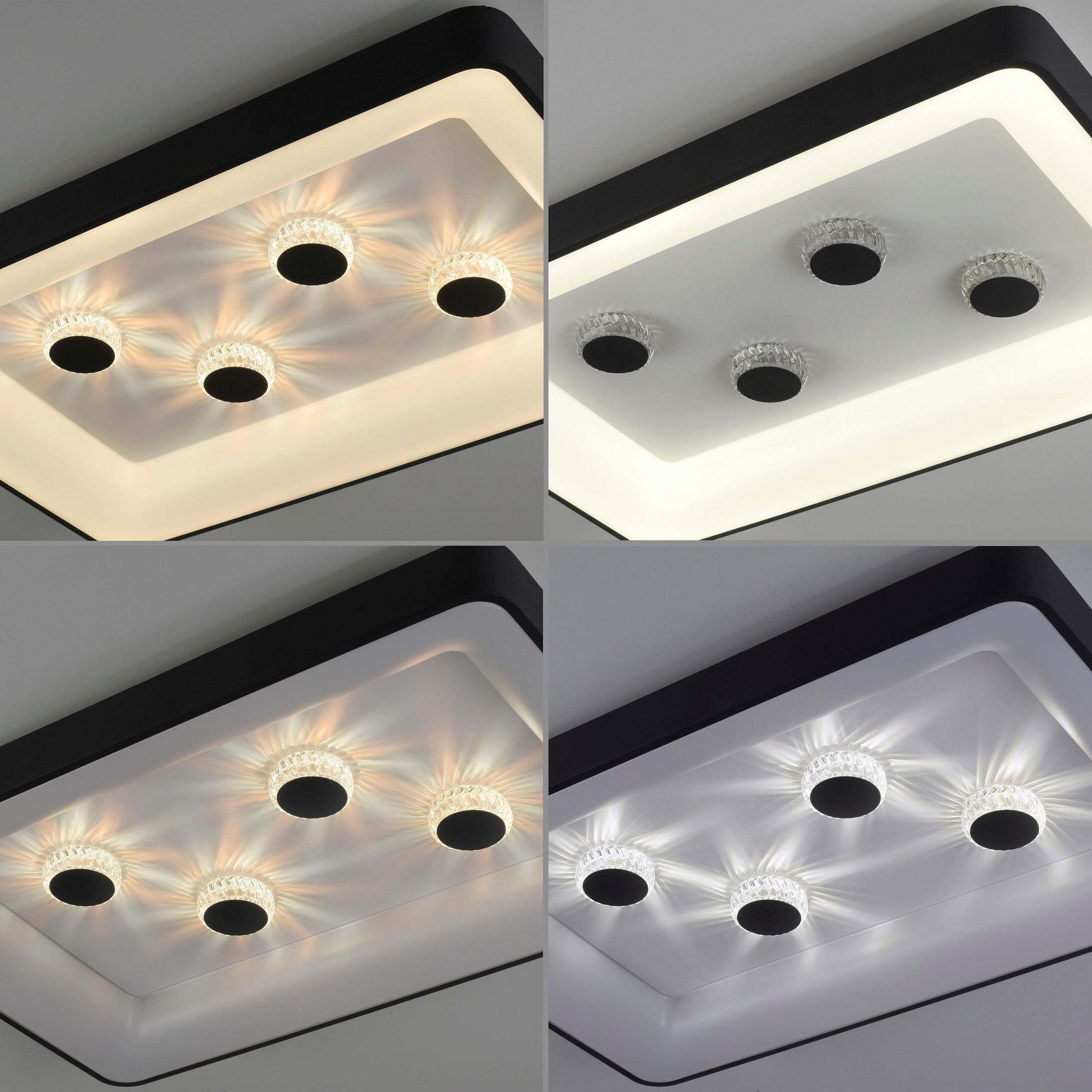 JUST LIGHT Deckenleuchte »VERTIGO« LED-Board 1 Stk. warmweiß - kaltweiß