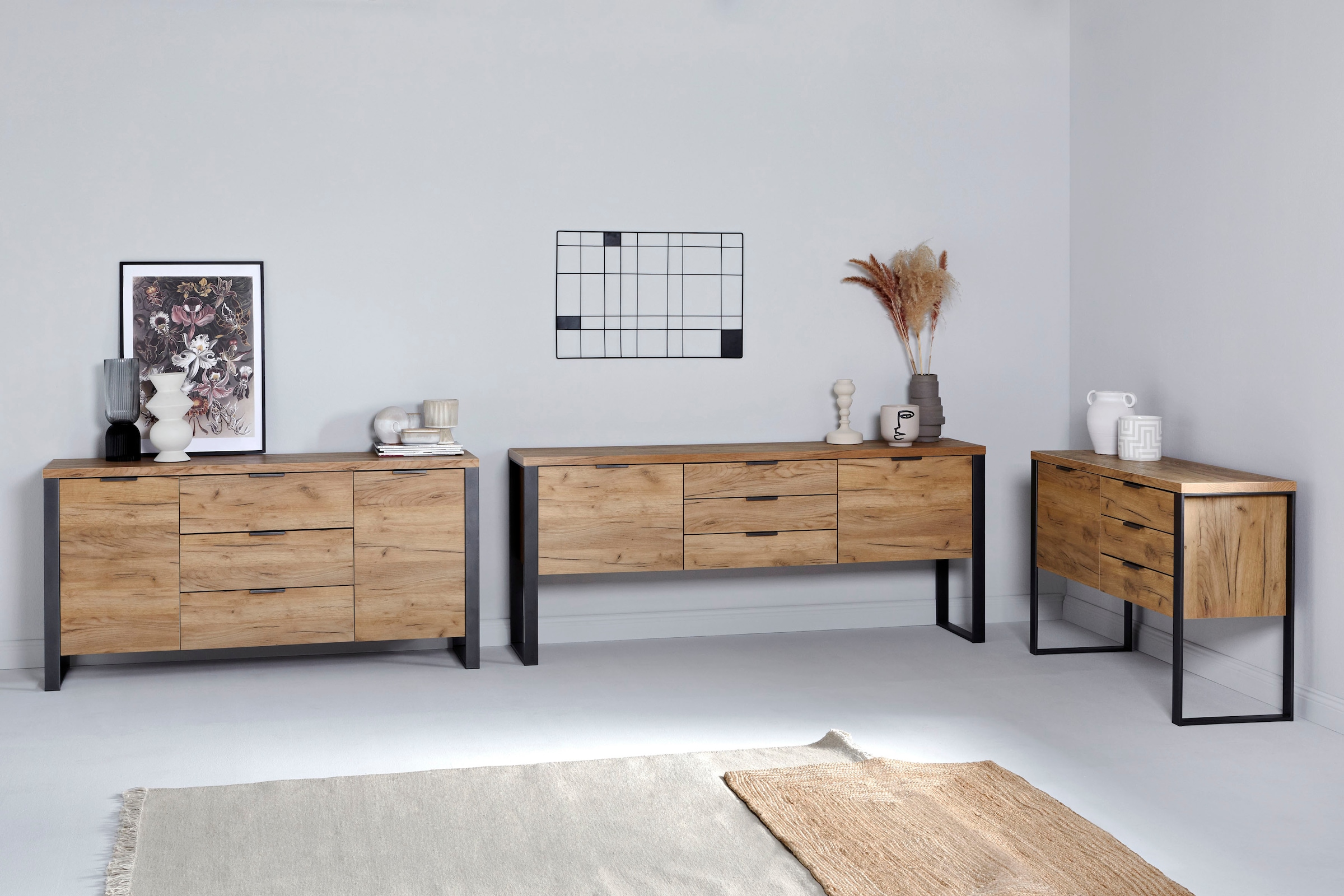 Jahnke Sideboard »LOOP SB 150«, (1 St.), mit 2 Türen + 3 Schubladen, Breite ca. 150 cm