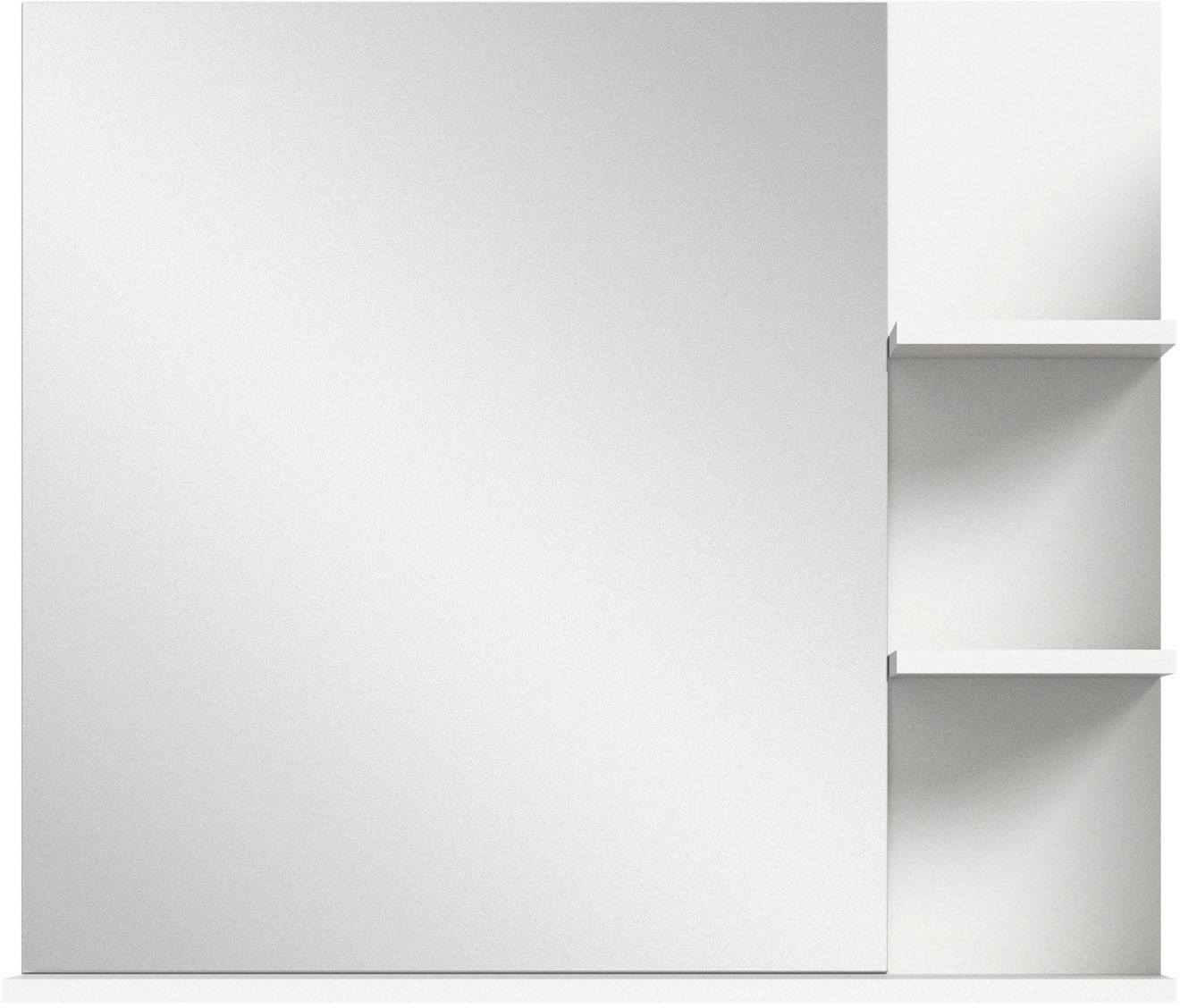 Home affaire Spiegel »Landsby, Breite 80 cm, 3 Ablageböden, hochwertiges Spiegelglas«, (1 St.), Badmöbel, Spiegel, Wandspiegel, Bad, Badezimmer