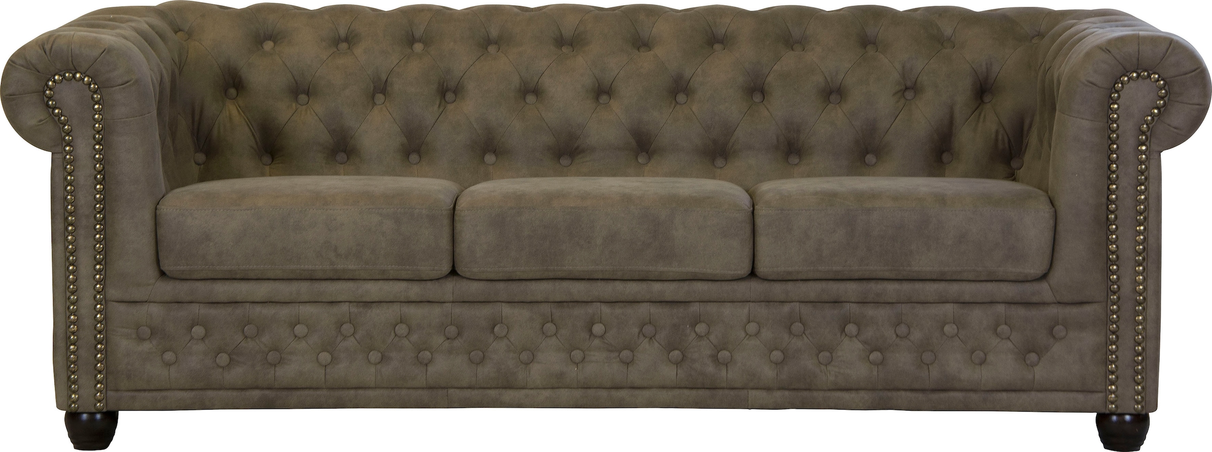 Home affaire Chesterfield-Sofa »Rysum«, Chesterfield-Optik, in 2 Bezugsqualitäten, 2 Ausf. schnell lieferbar