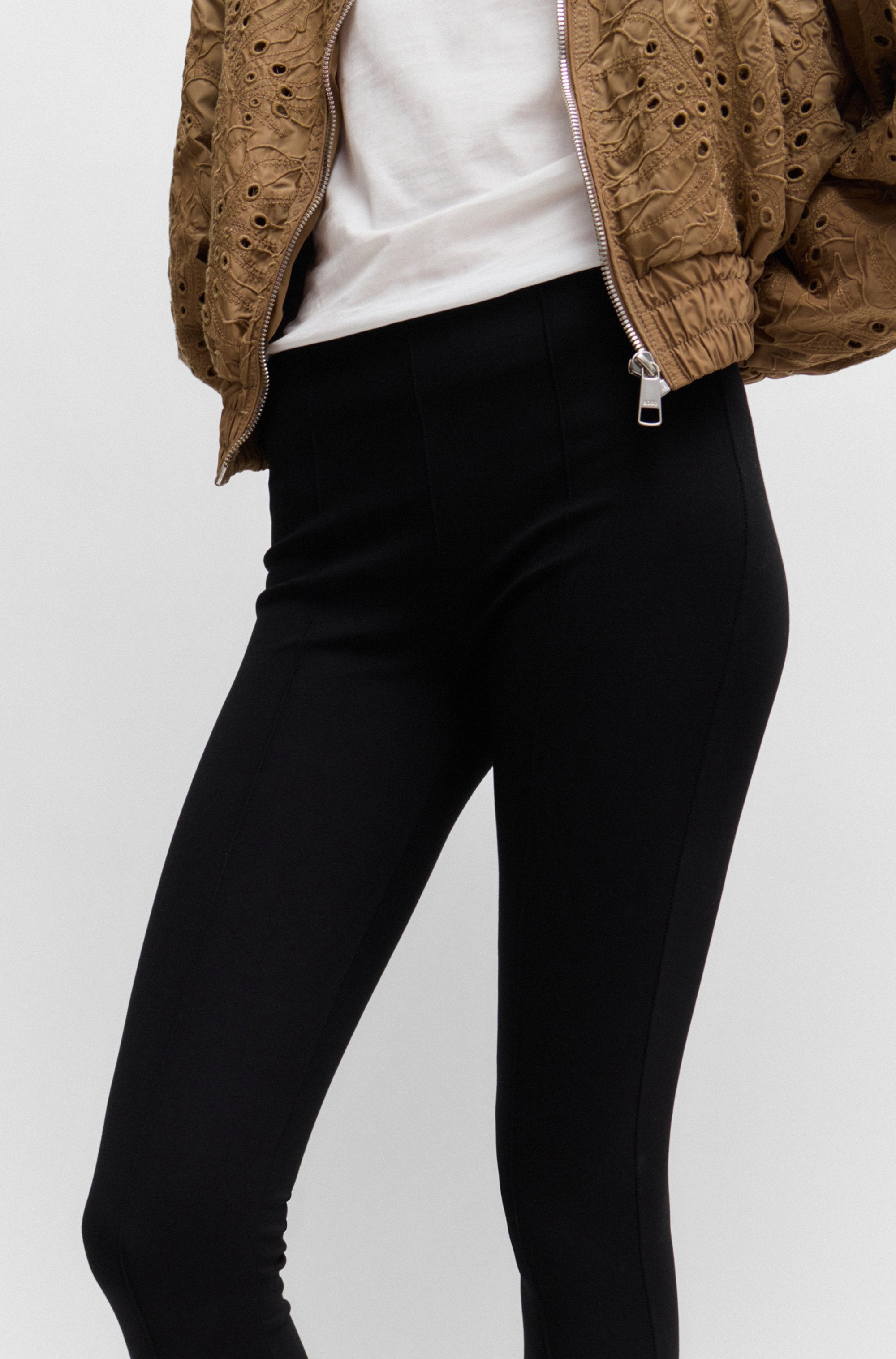BOSS ORANGE Leggings »Estretch Premium Damenmode«, Naht-Details auf der Vorderseite