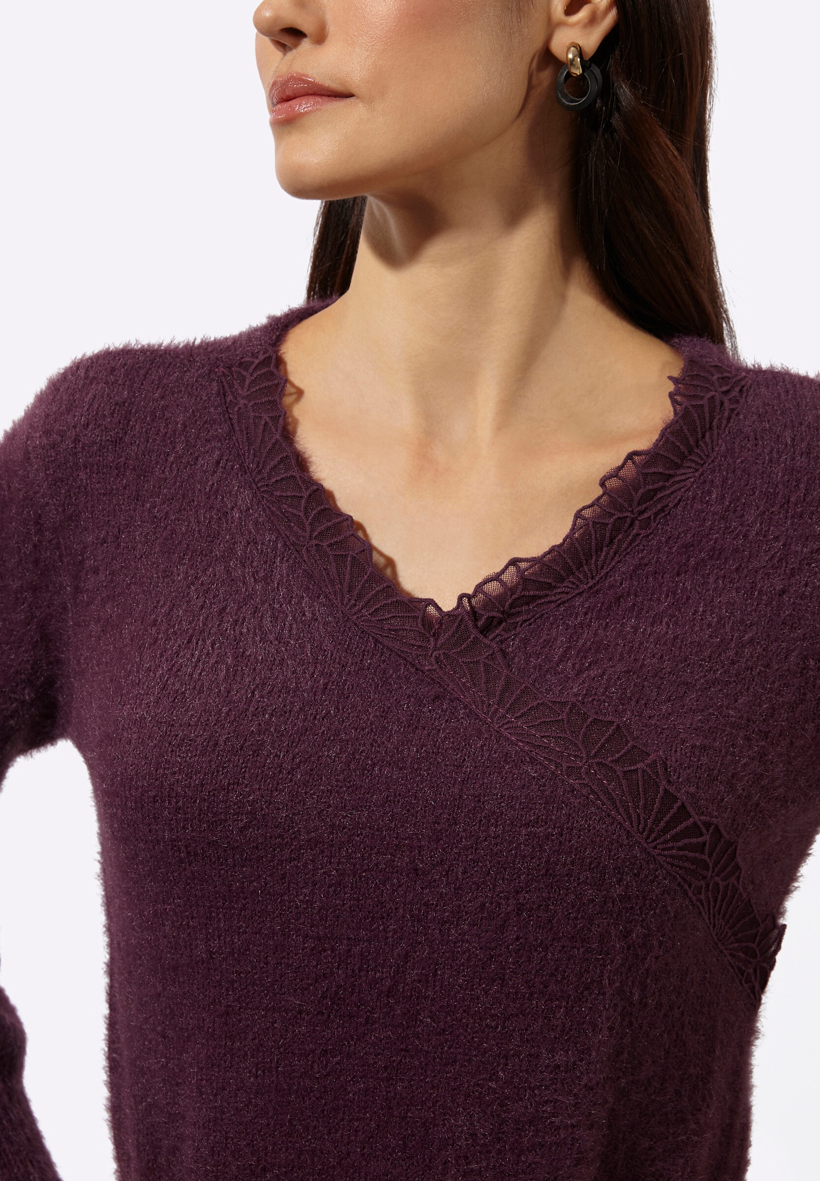 creation L Strickpullover »Lyocell-Mix-Pullover Langarm-Pullover in Wickel-Optik«