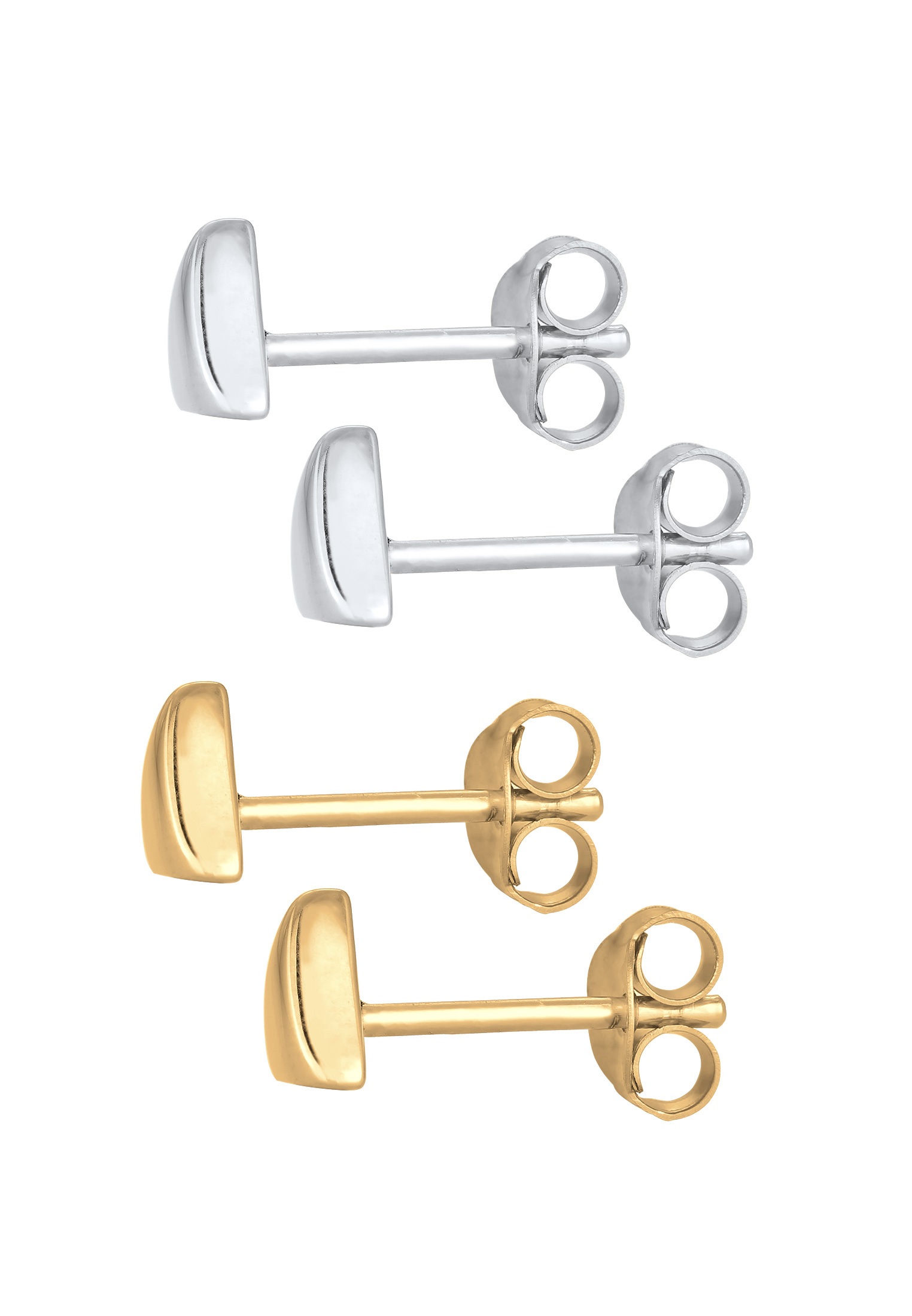 Elli Ohrstecker-Set »Ohrringe 2er Set Dreieck Geo Bicolor Minimal 925 Silber«