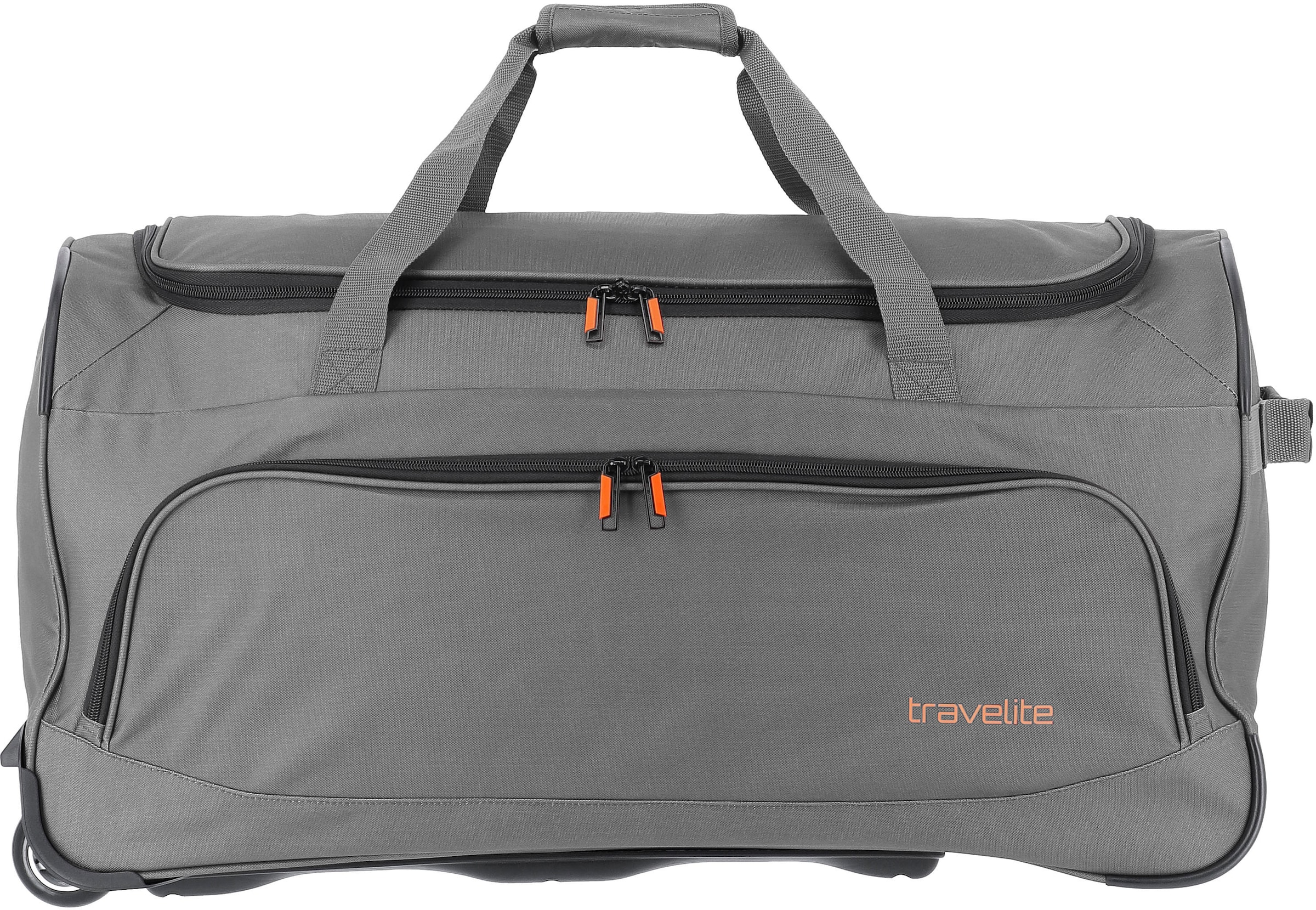 travelite Reisetasche »Basics Fresh, 71 cm, schwarz«, Duffle Bag Reisegepäck Reisebag mit Rollen