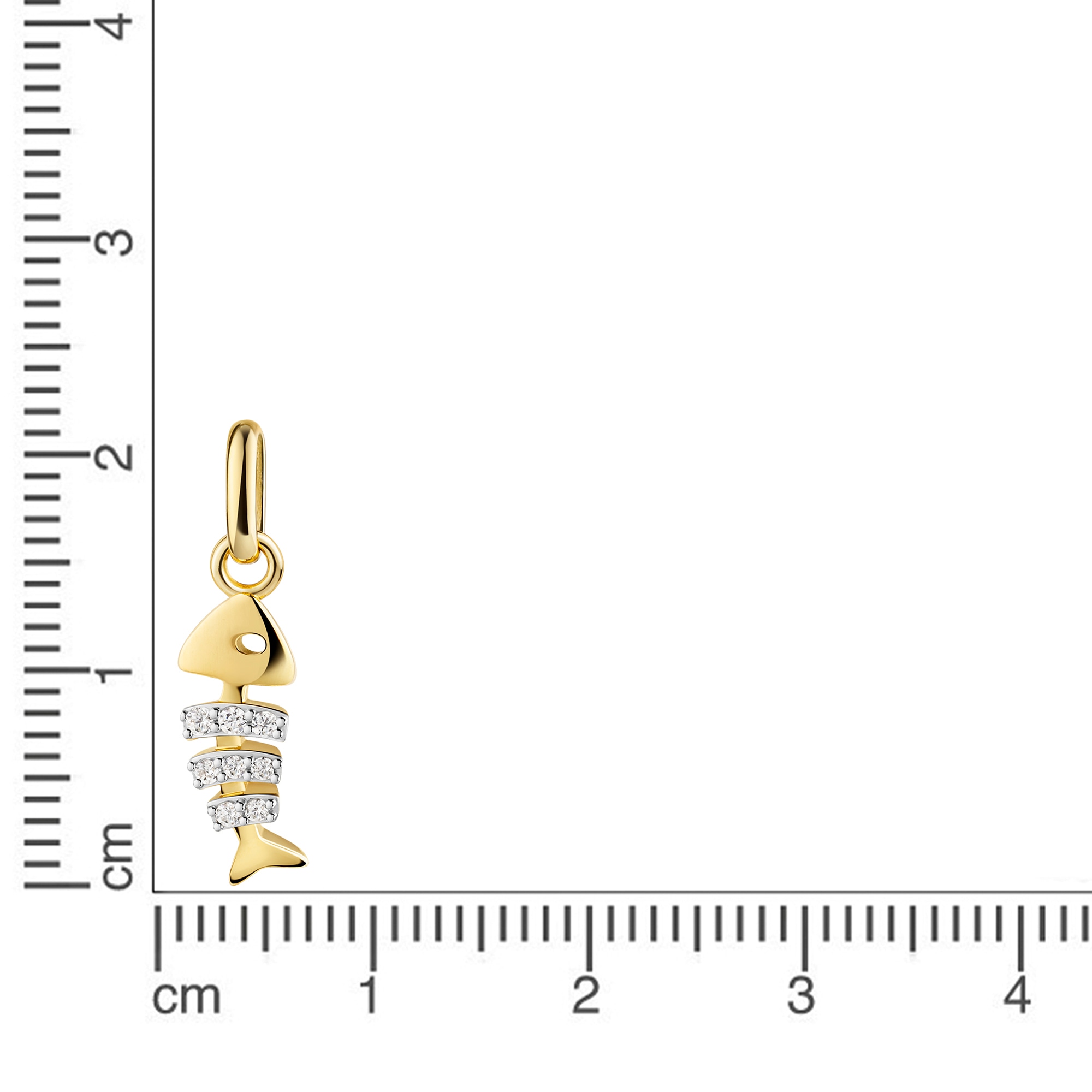 Firetti Kettenanhänger »Schmuck Geschenk Gold 333 Halsschmuck Anhänger Fisch«  mit Zirkonia (synth.)