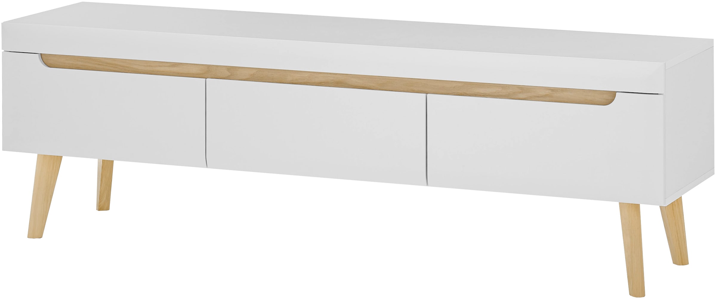 INOSIGN Lowboard »Torge, TV-Unterschrank, TV-Kommode, Fernsehschrank, TV-Board«, (1 St.), abgeschrägte Füße, drei Farben, Scandi Design, 160 cm breit
