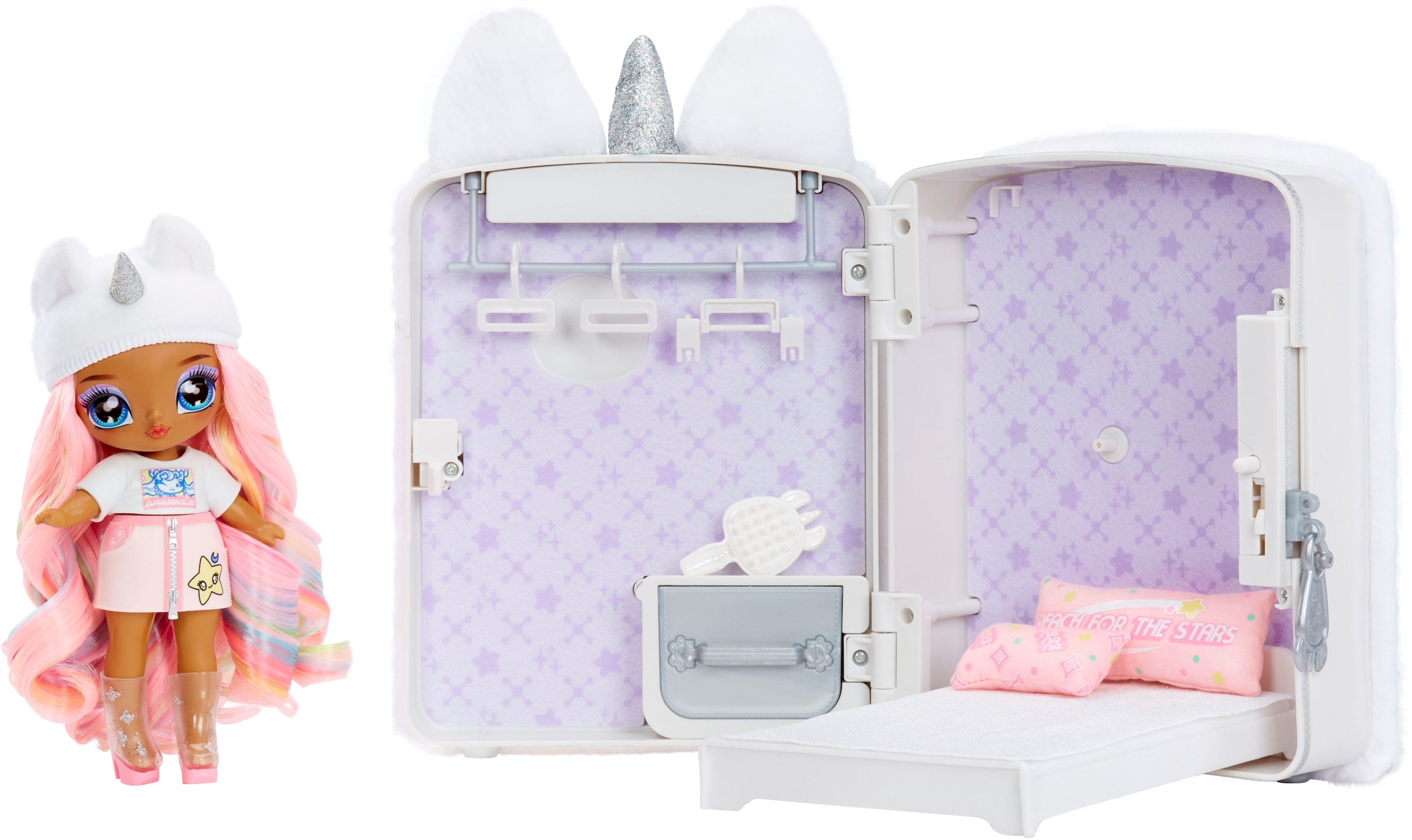 Puppenmöbel »3in1 Backpack Bedroom Unicorn - Whitney Sparkles«, Na! Na! Na! Surprise