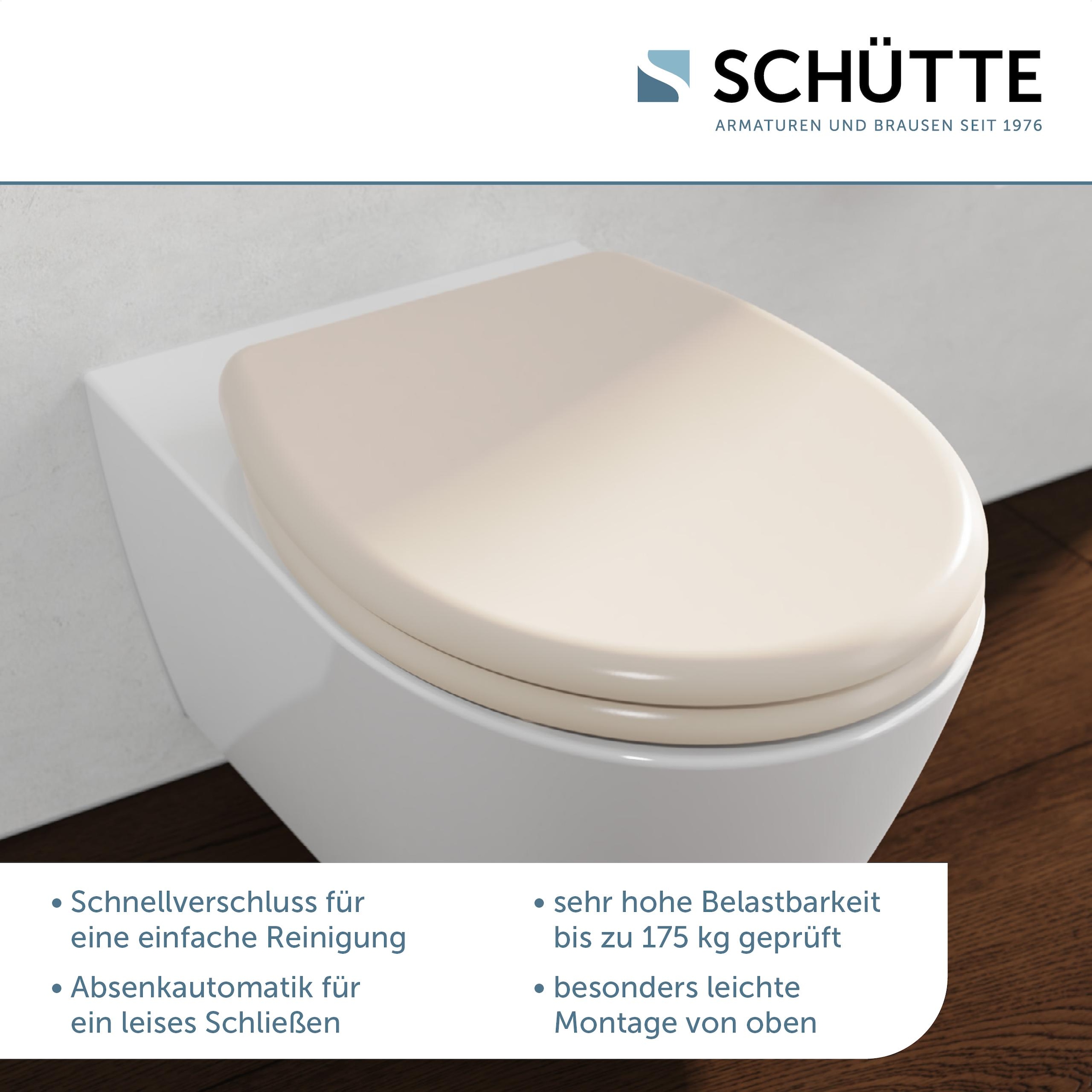 Schütte WC-Sitz mit Absenkautomatik und Schnellverschlusstechnik