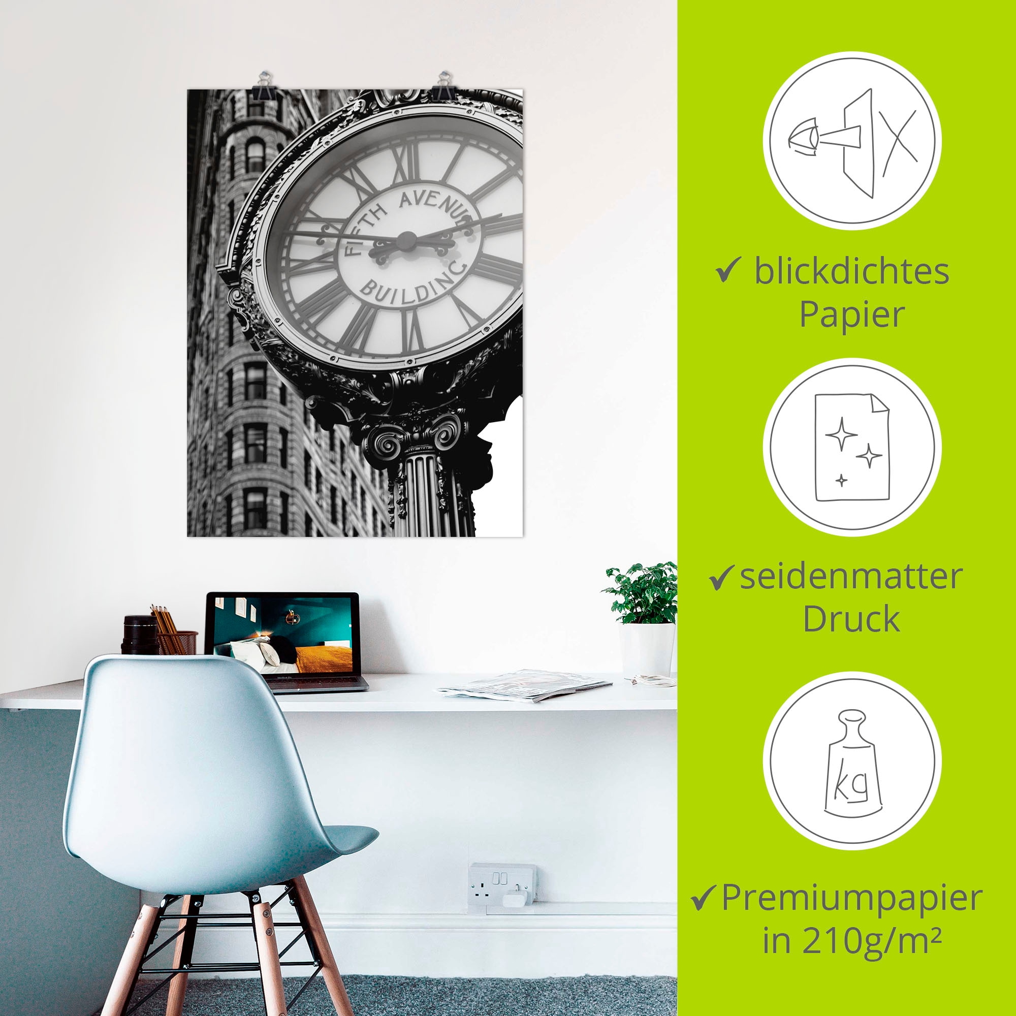 Artland Poster »Stadtdetails III«, Architektonische Elemente, (1 St.), als Alubild, Leinwandbild, Wandaufkleber oder Poster in versch. Größen