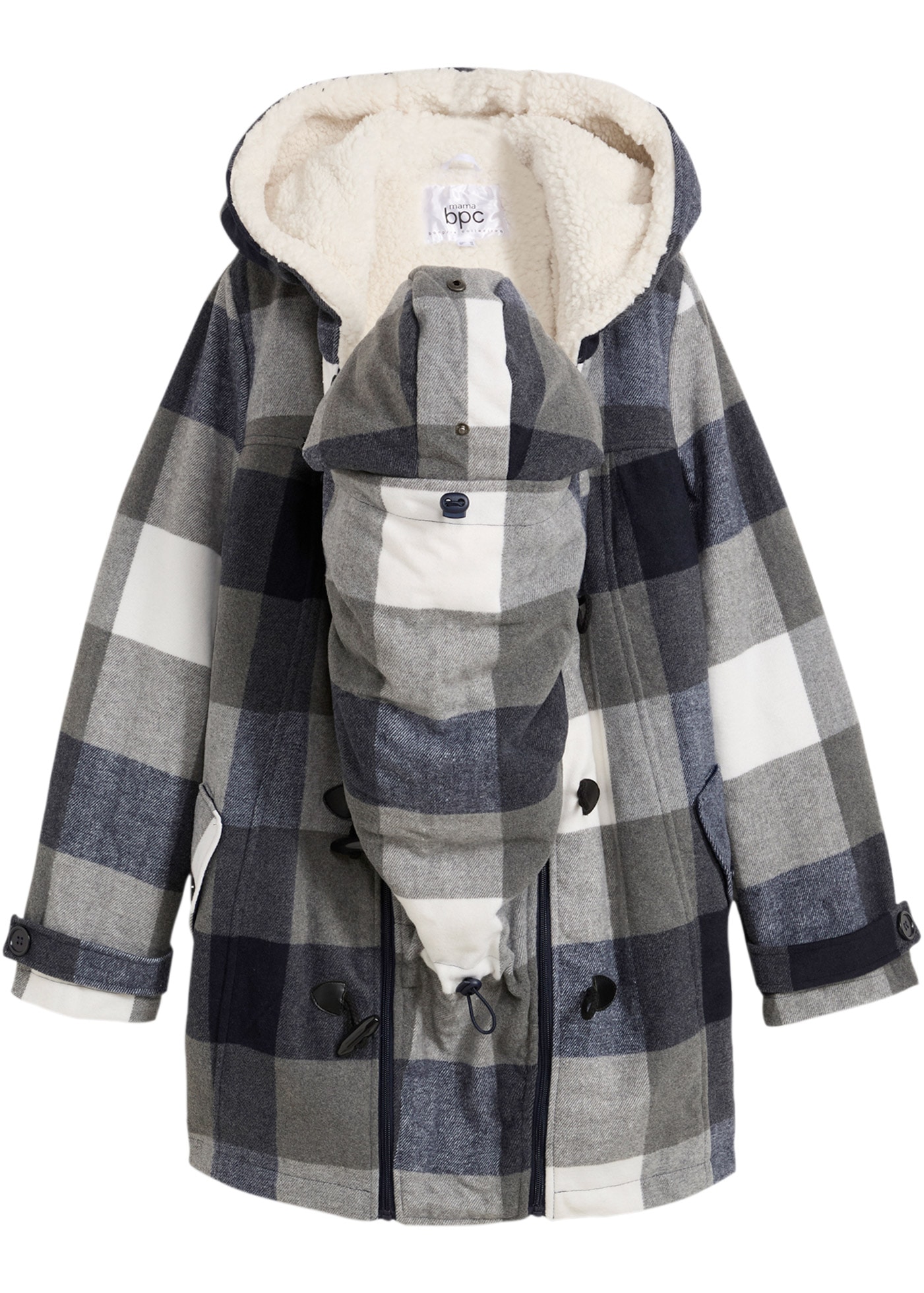 bonprix Umstandsjacke »Woll-Umstandsjacke mit Teddyfutter / Tragejacke« mit Kapuze Woll-Umstandsjacke mit Teddyfutter / Tragejacke