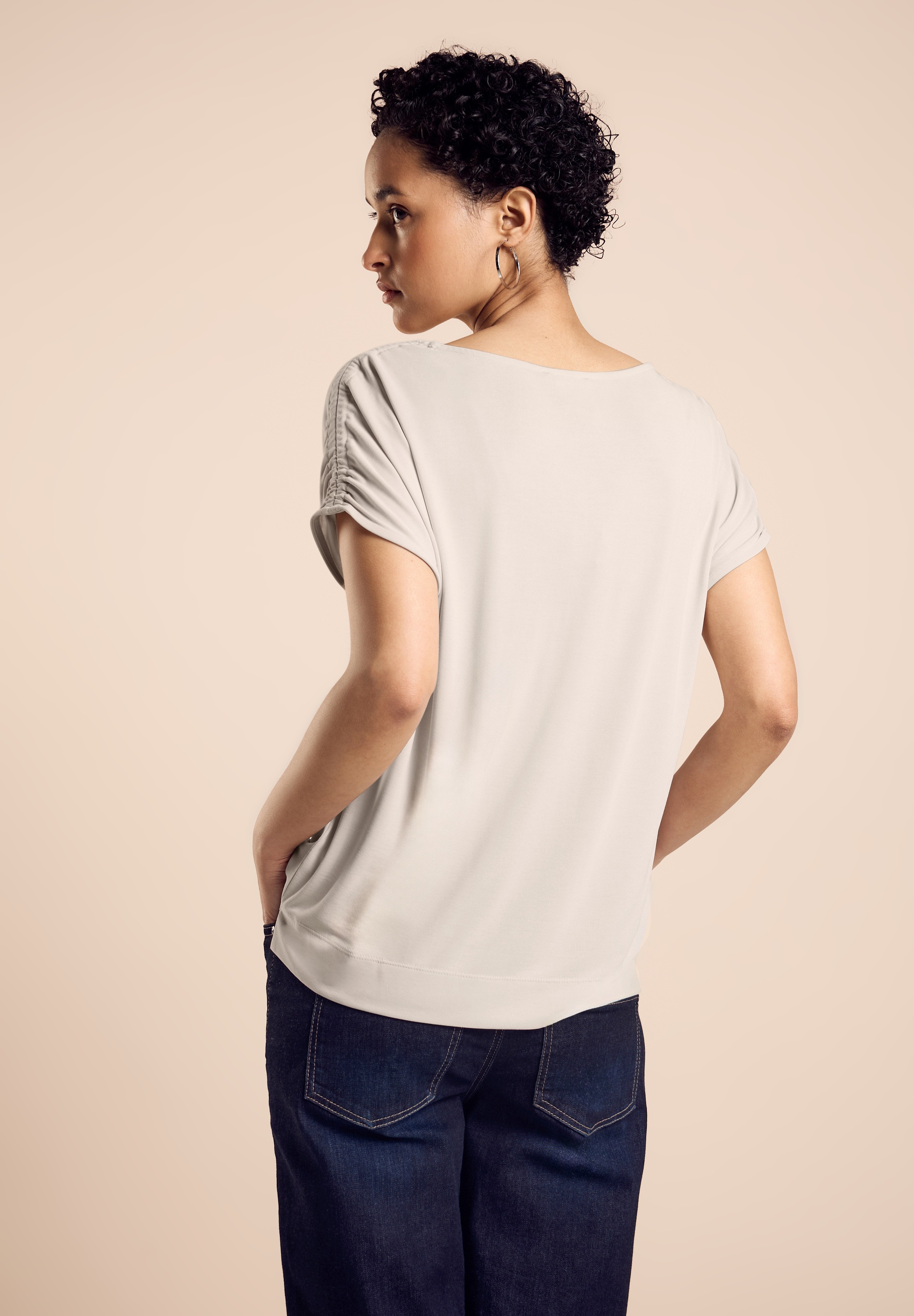 STREET ONE Shirttop, mit Raffung