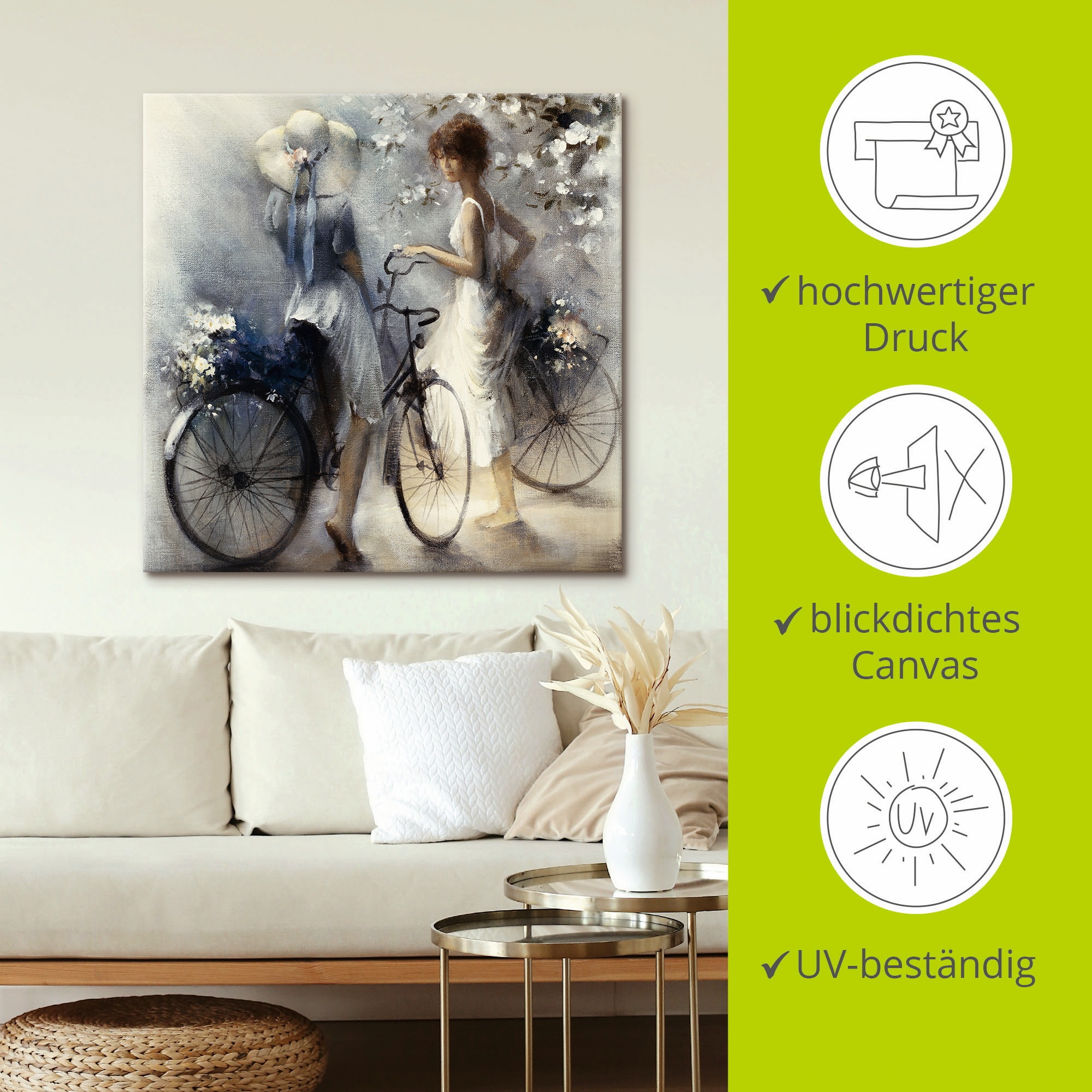 Artland Wandbild »Frühling III«, Frau, (1 St.), als Leinwandbild, Poster, Wandaufkleber in verschied. Größen