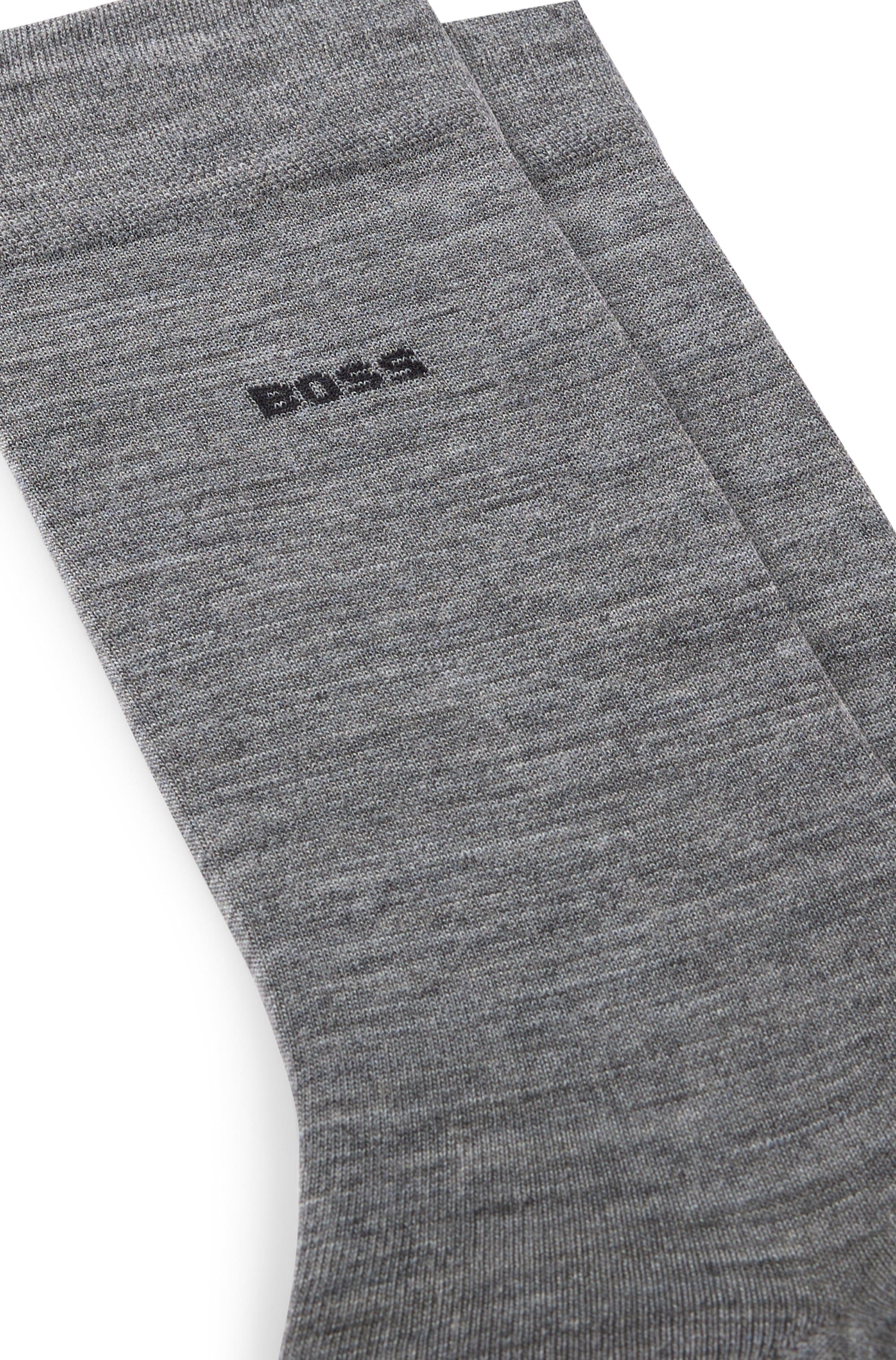 BOSS Socken »2P RS Uni WO«, (Packung, 2 Paar, 2er Pack), mit eingesticktem Markenlogo