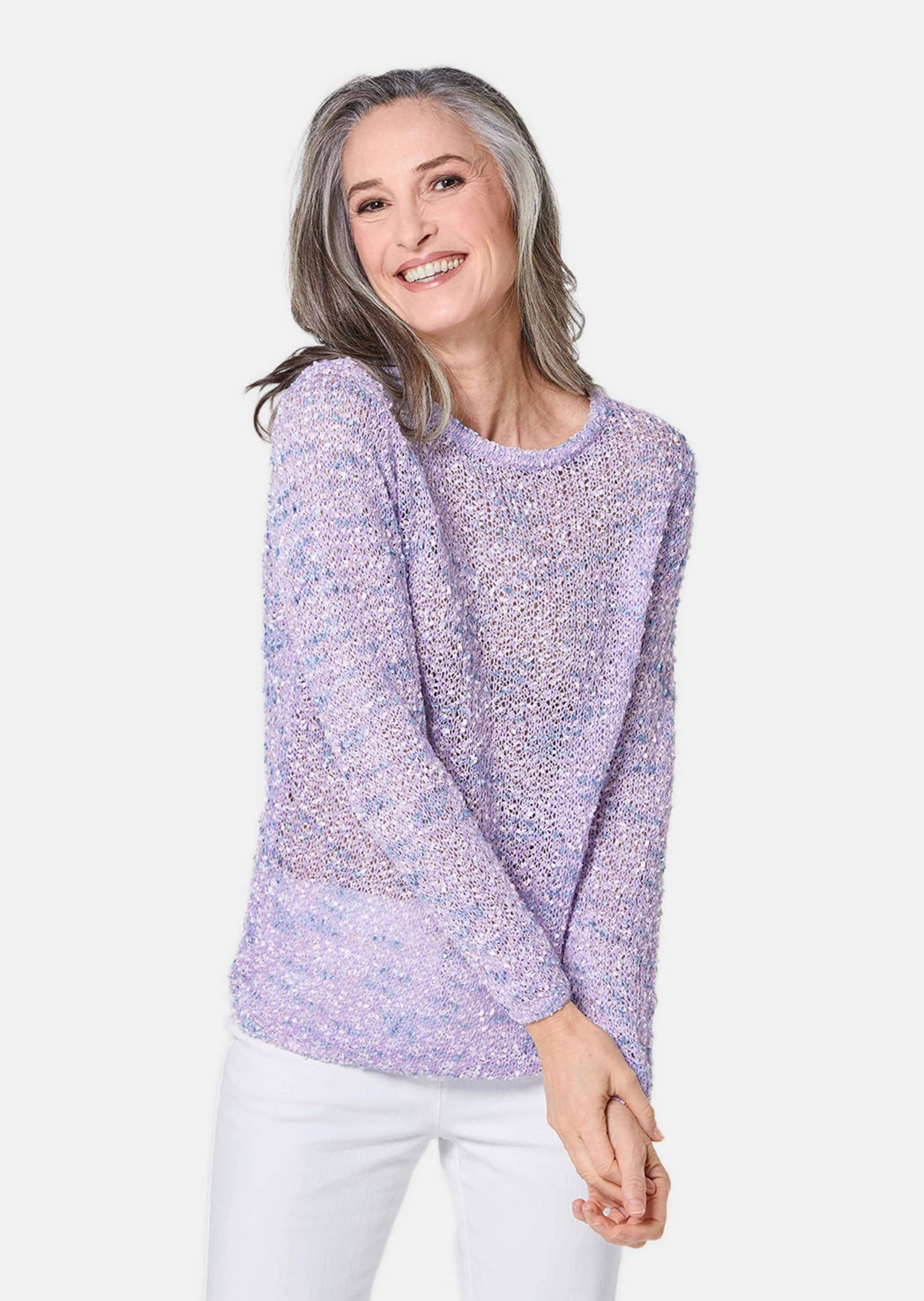 GOLDNER Strickpullover »Effektvoller locker gestrickter Bändchengarnpullover«