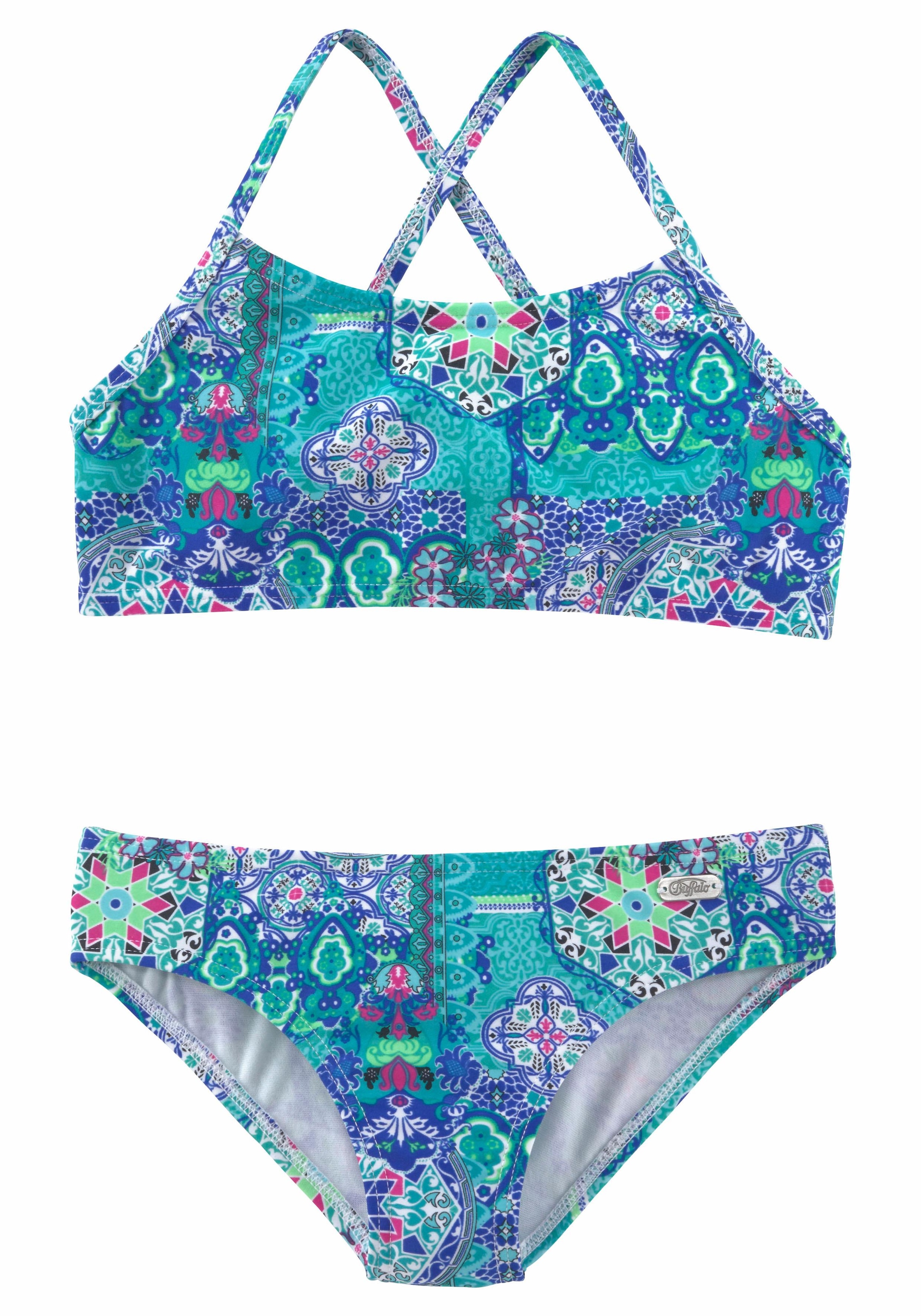 Bustier-Bikini »Shari Kids«, mit verspieltem Print