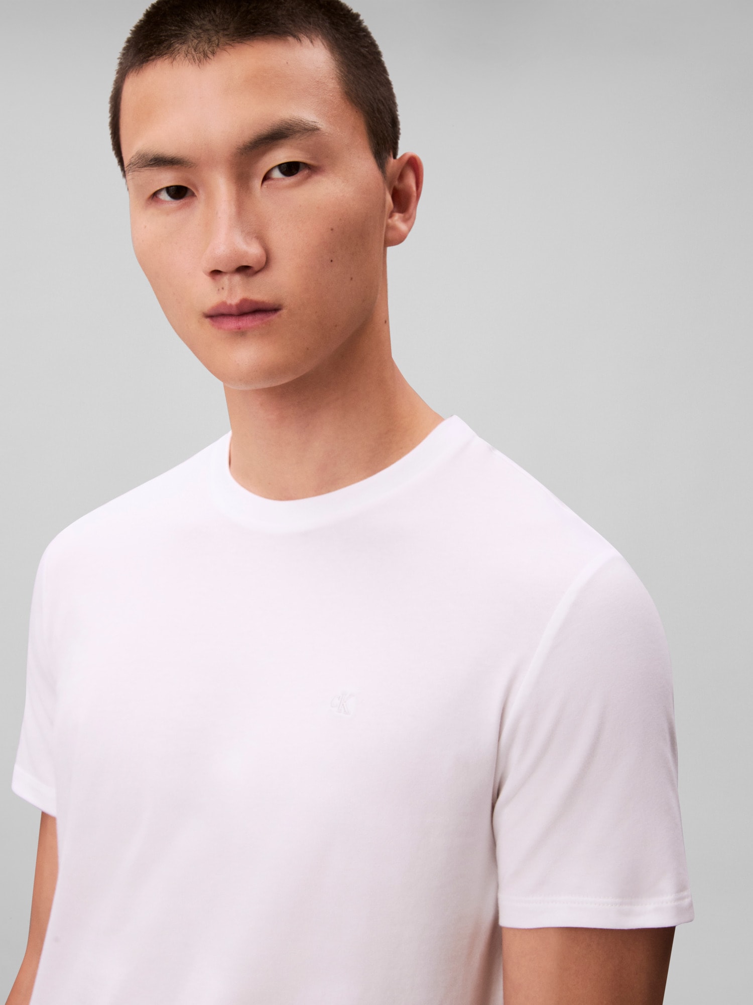 Calvin Klein T-Shirt »SS STRETCH COTTON SLIM TEE 2PK«, (Packung, 2 tlg.), Rundhalsausschnitt, slim fit