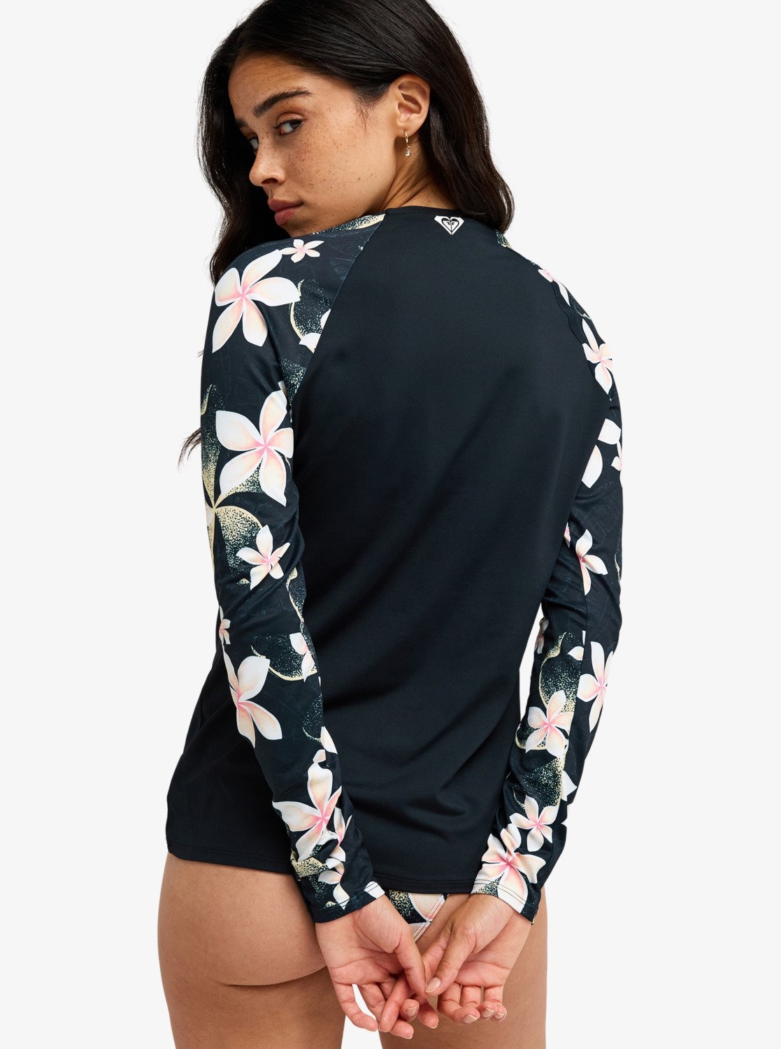 Roxy Strandshirt »LS LYCRA« Kurzarm-Design, mit Rundhalsausschnitt, aus Polyester und Elasthan