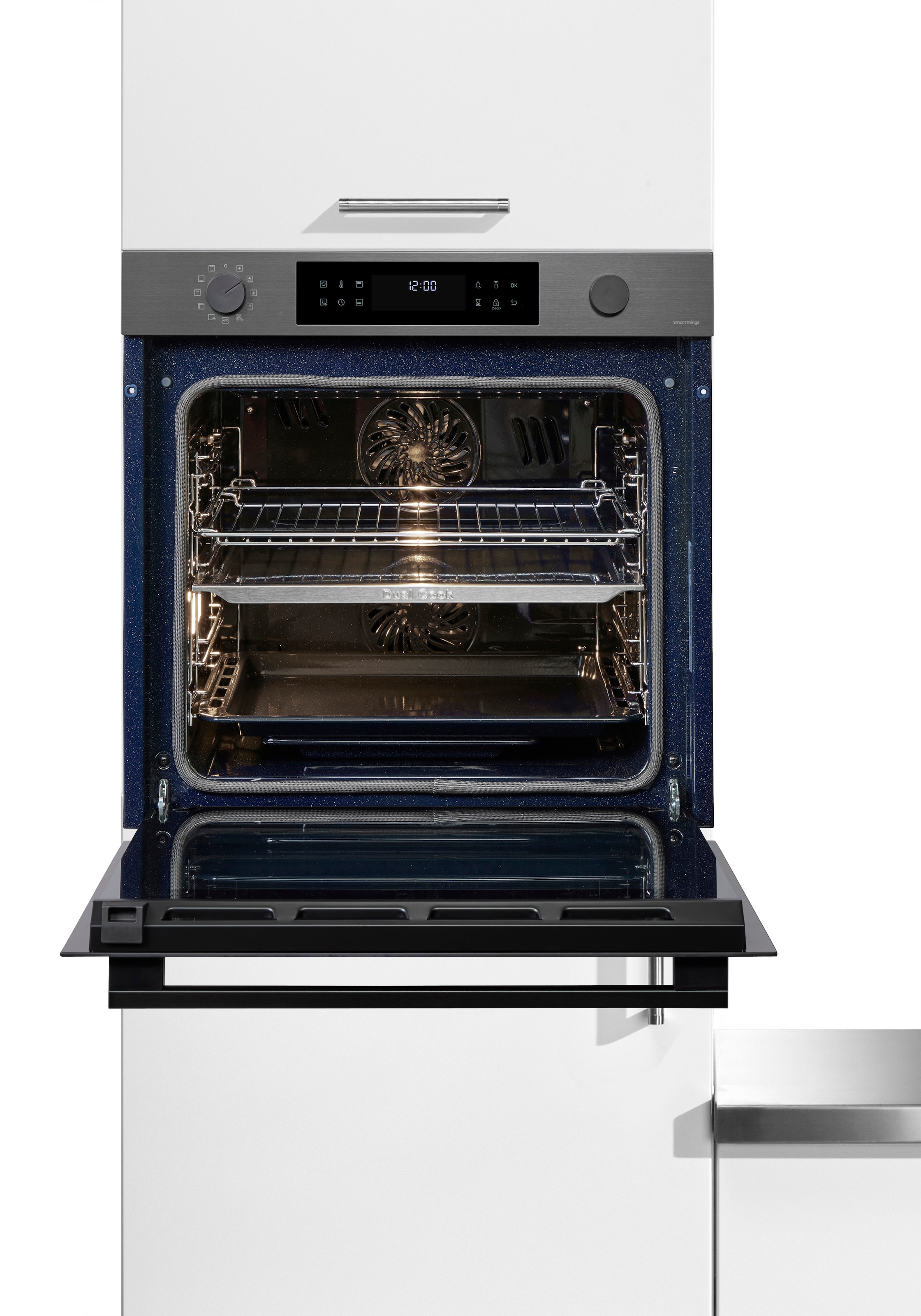 Samsung Pyrolyse Backofen Serie 4 »NV7B44503DB« mit Pyrolyse-Selbstreinigung Dual Cook – 1 Ofen. Zwei Garräume. Max. Flexibilität. In matter Optik.