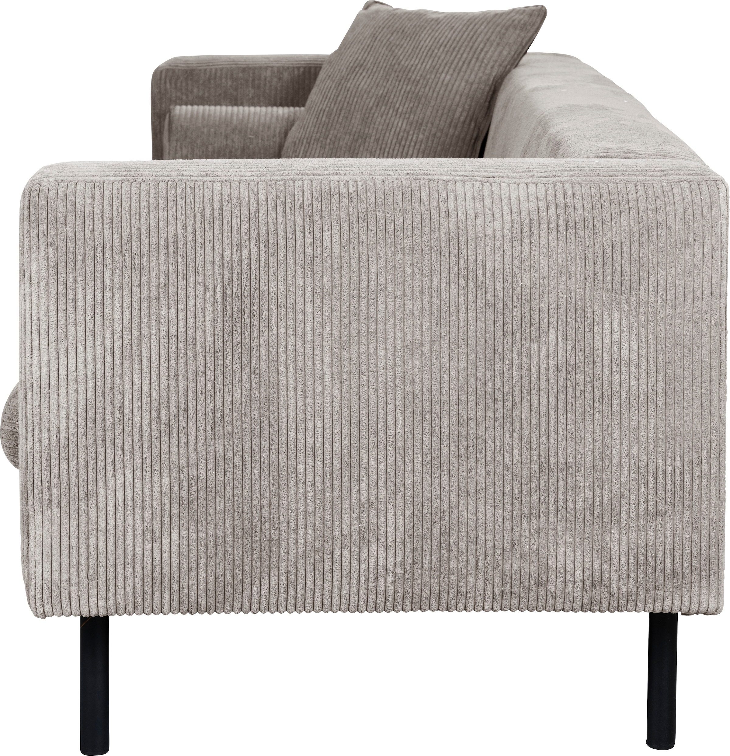 Guido Maria Kretschmer Home&Living 3-Sitzer »Lillibeth Designsofa mit Wellenunterfederung, Maße B/T/H: 218/74/83 cm«, Zierkissen als Wendekissen, Bezug Samtoptik oder Cord