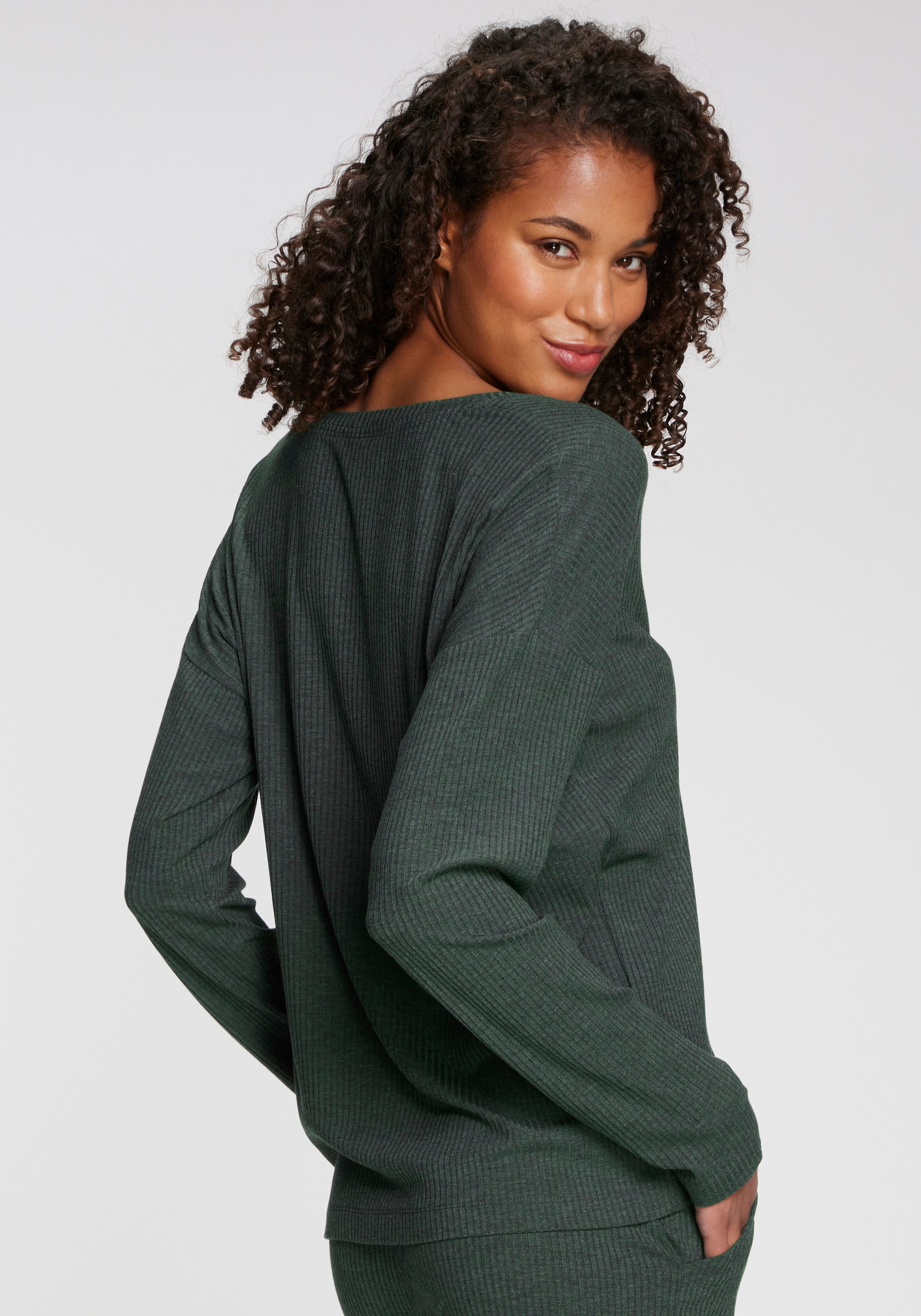 s.Oliver Pyjamaoberteil 1-teilig,  aus weicher Rippqualität