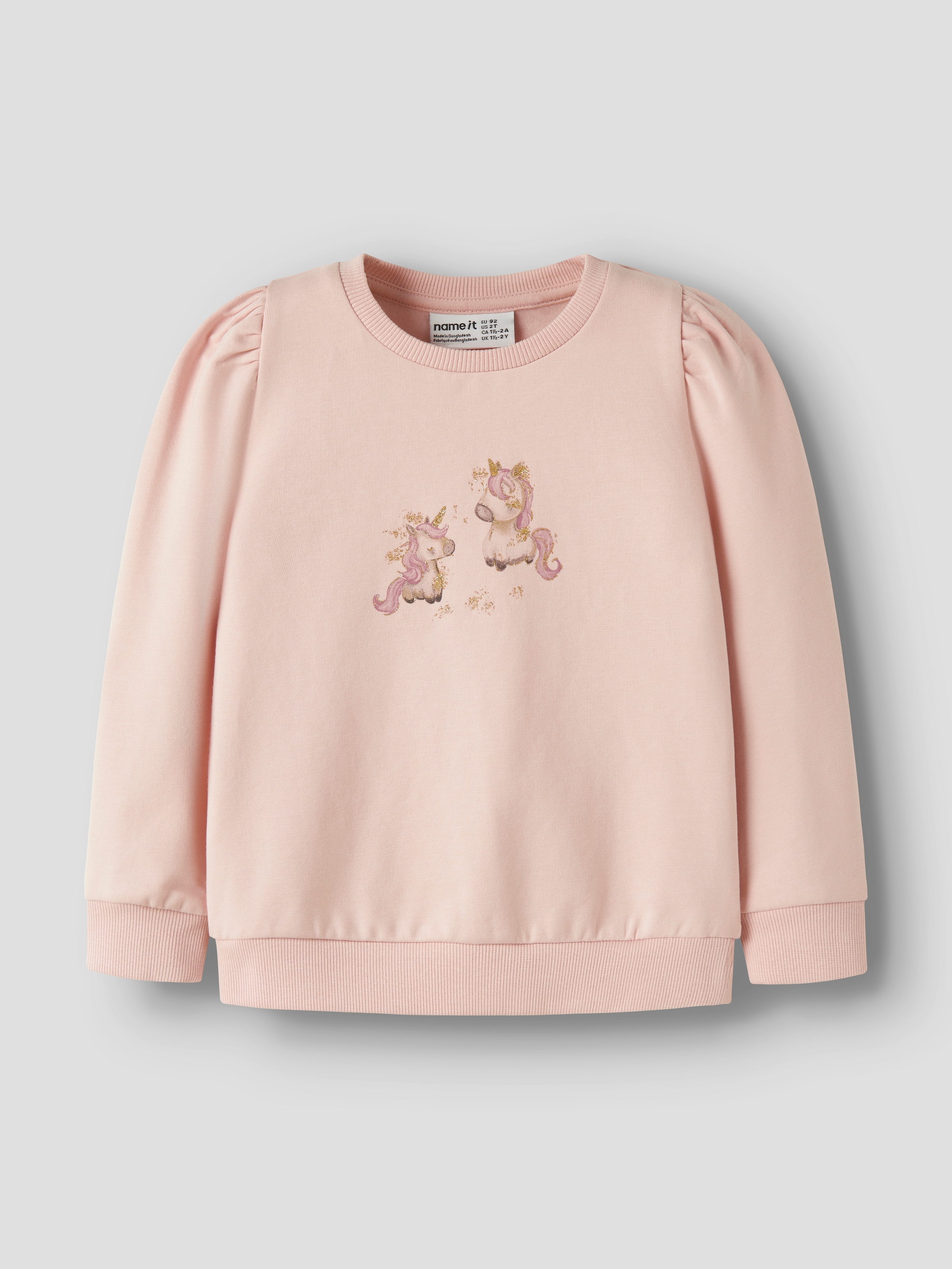 Name It Sweatshirt »NMFLAURIE LS SWEAT BRU«, Baumwollmischung, regular fit

