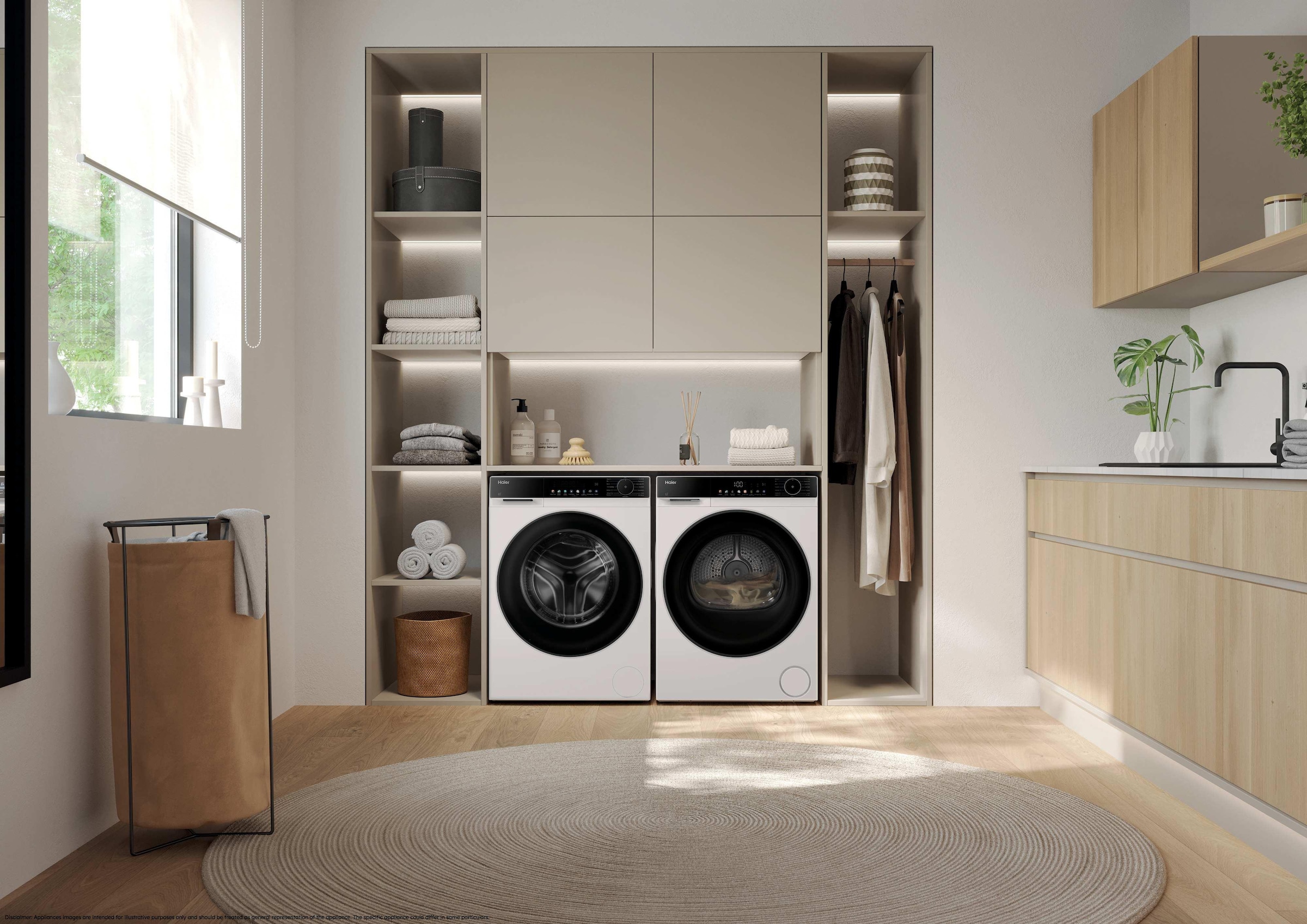 Haier Waschmaschine »HW80-BP14657TU1« 8 kg 1400 U/min Smart AI Automatikprogramm & Wi-Fi