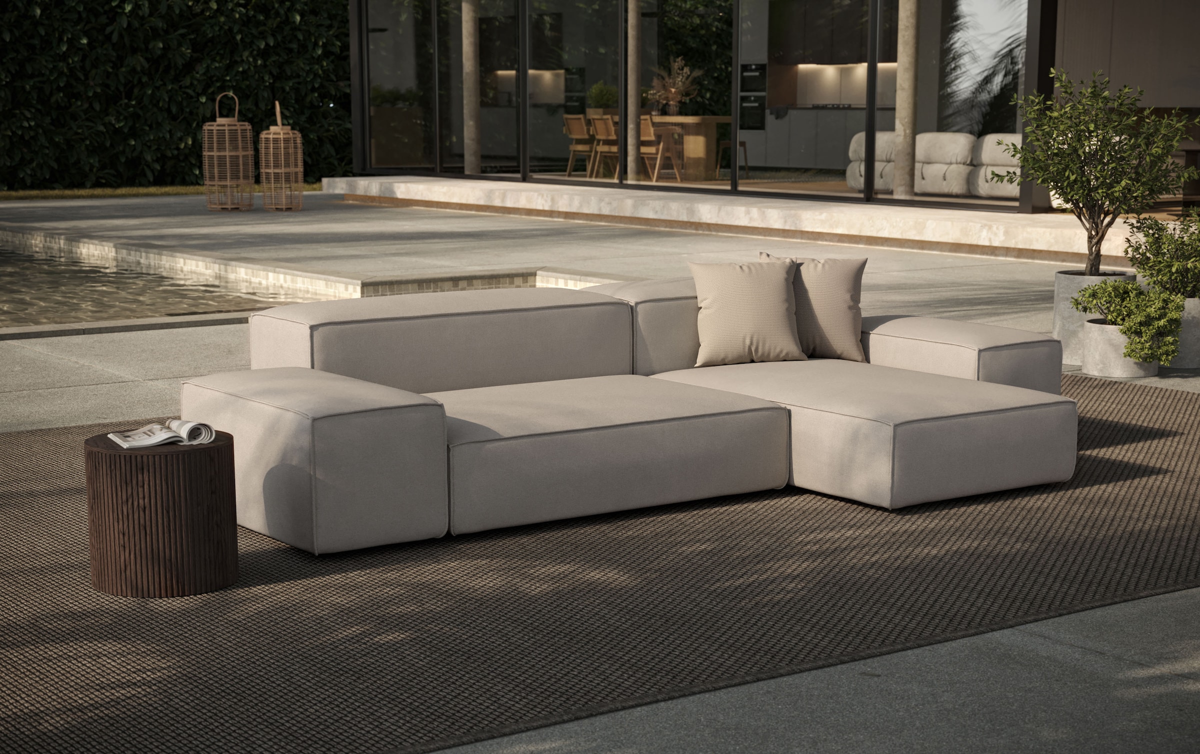 Ecksofa »Puzzle, Designsofa für Indoor und Outdoor, bequem, modular«, wasserabweisend...