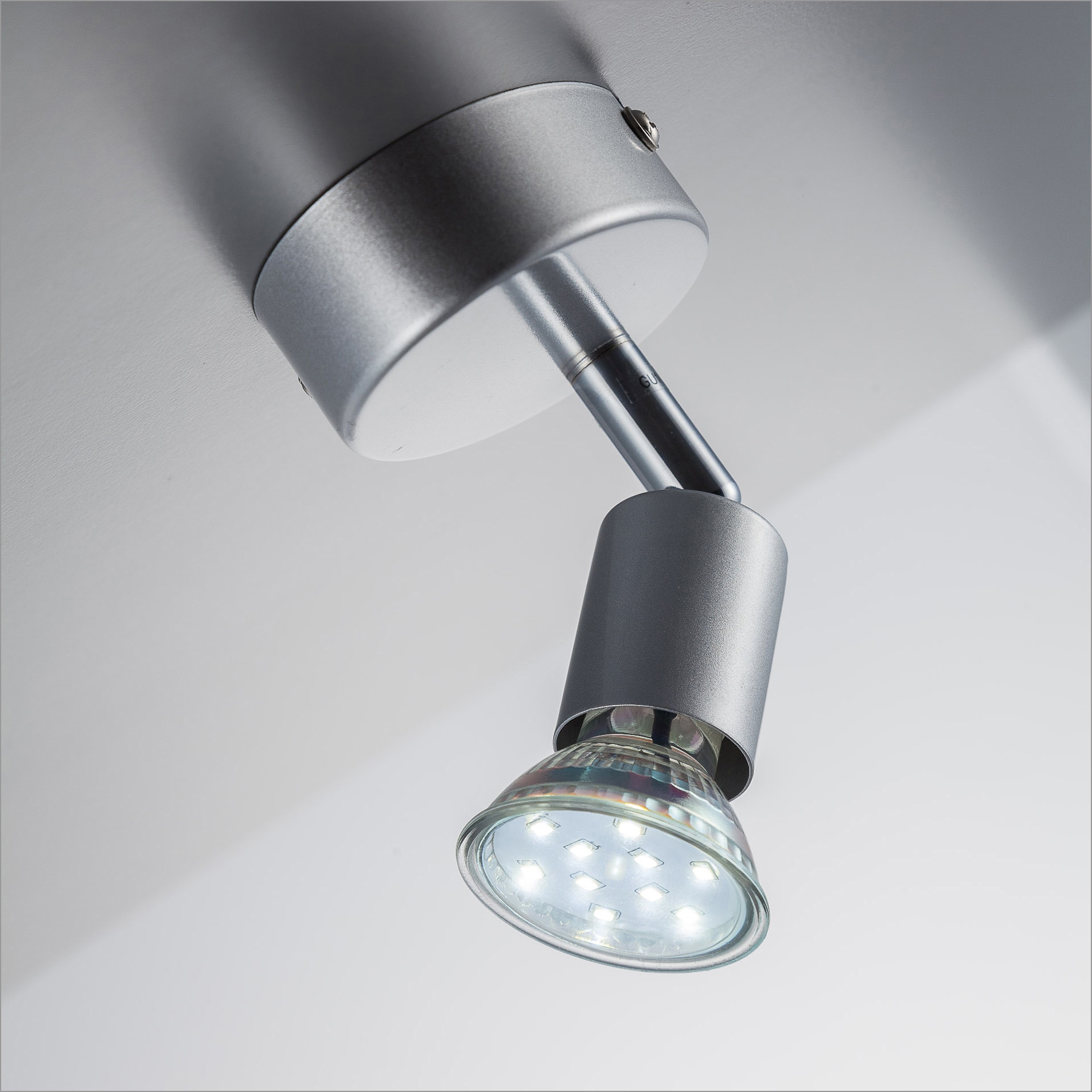 B.K.Licht LED OTTO Deckenleuchte, bei Metall 1 GU10 Leuchte LED Decken-Spot online Wohnzimmer schwenkbar flammig-flammig, Deckenlampe