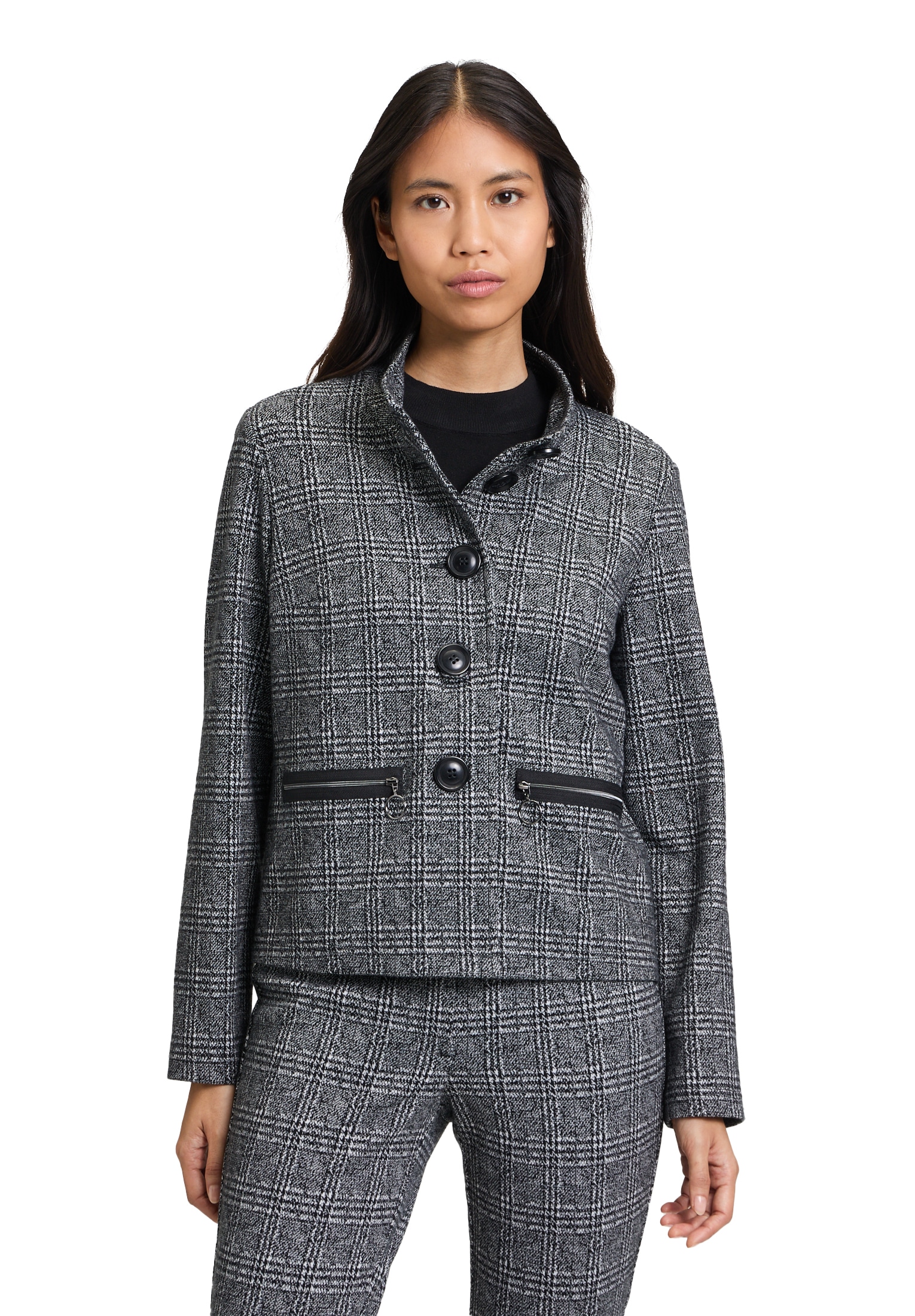 Betty Barclay Sweatshirt »Sweatjacke mit Stehkragen«