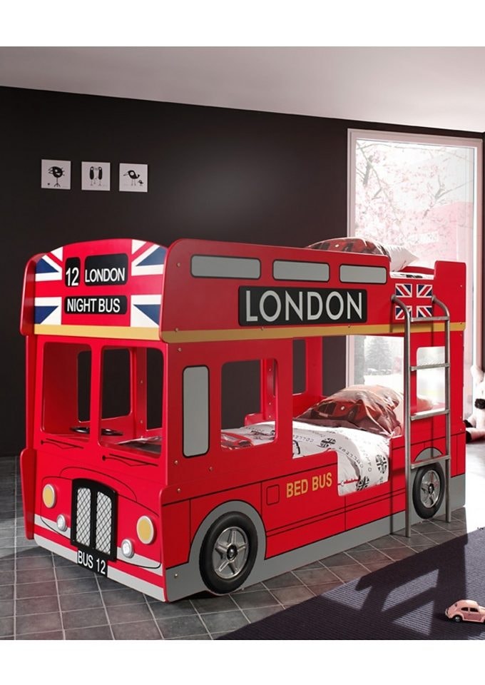 Spielbett roter London Doppeldeckerbus