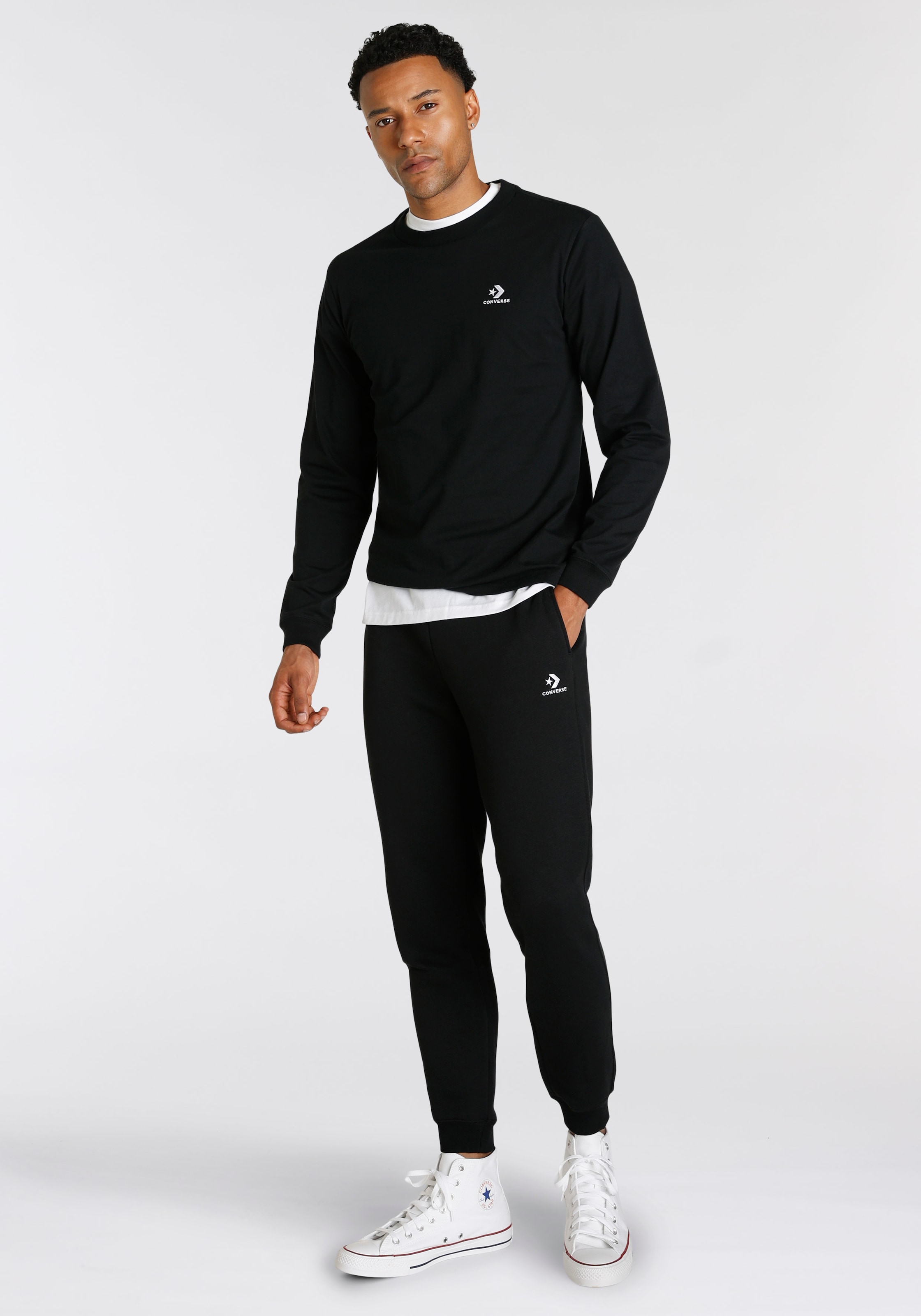 Converse Langarmshirt »GO-TO EMBROIDERED STAR CHEVRON LONG SLEEVE TEE«, Unisex