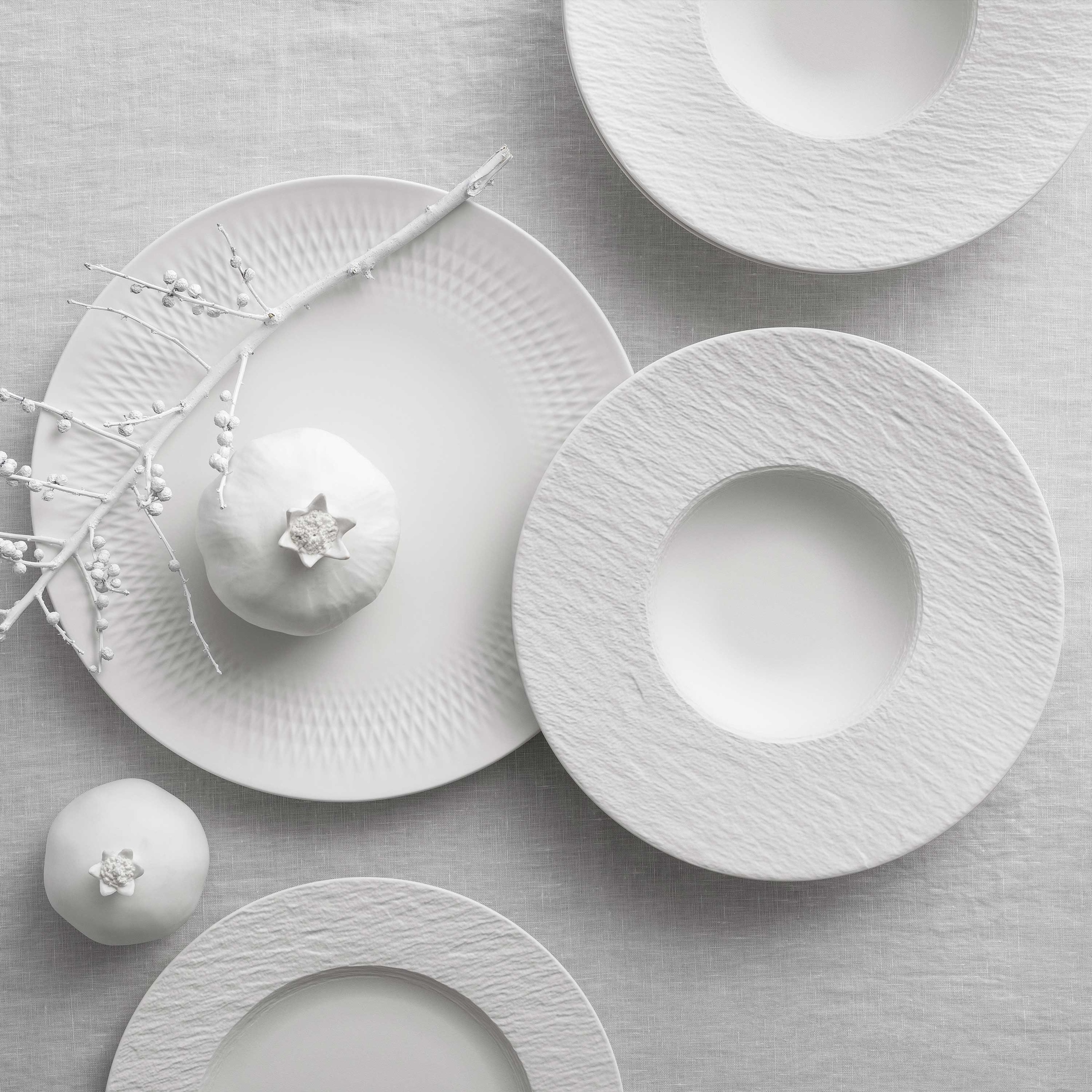 Villeroy & Boch Teller-Set »Manufacture Rock Tellerset« Premium Porzellan