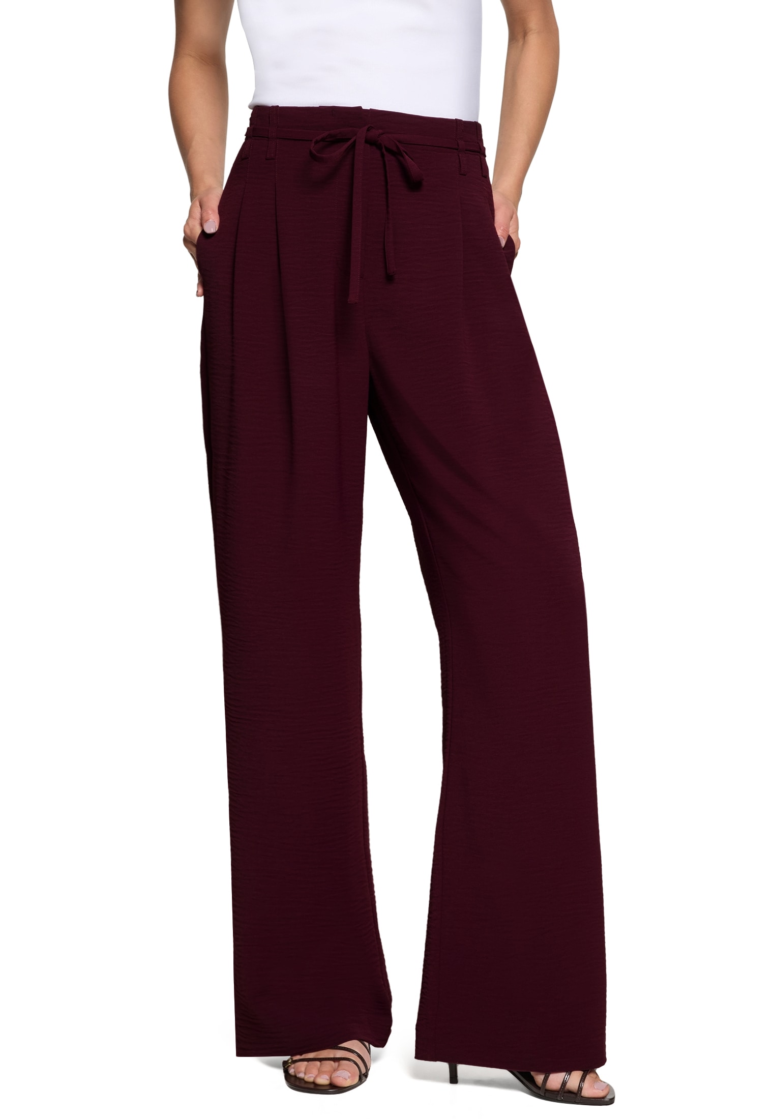 Zero 5-Pocket-Hose »Modern fit Hose mit Bindegürtel«