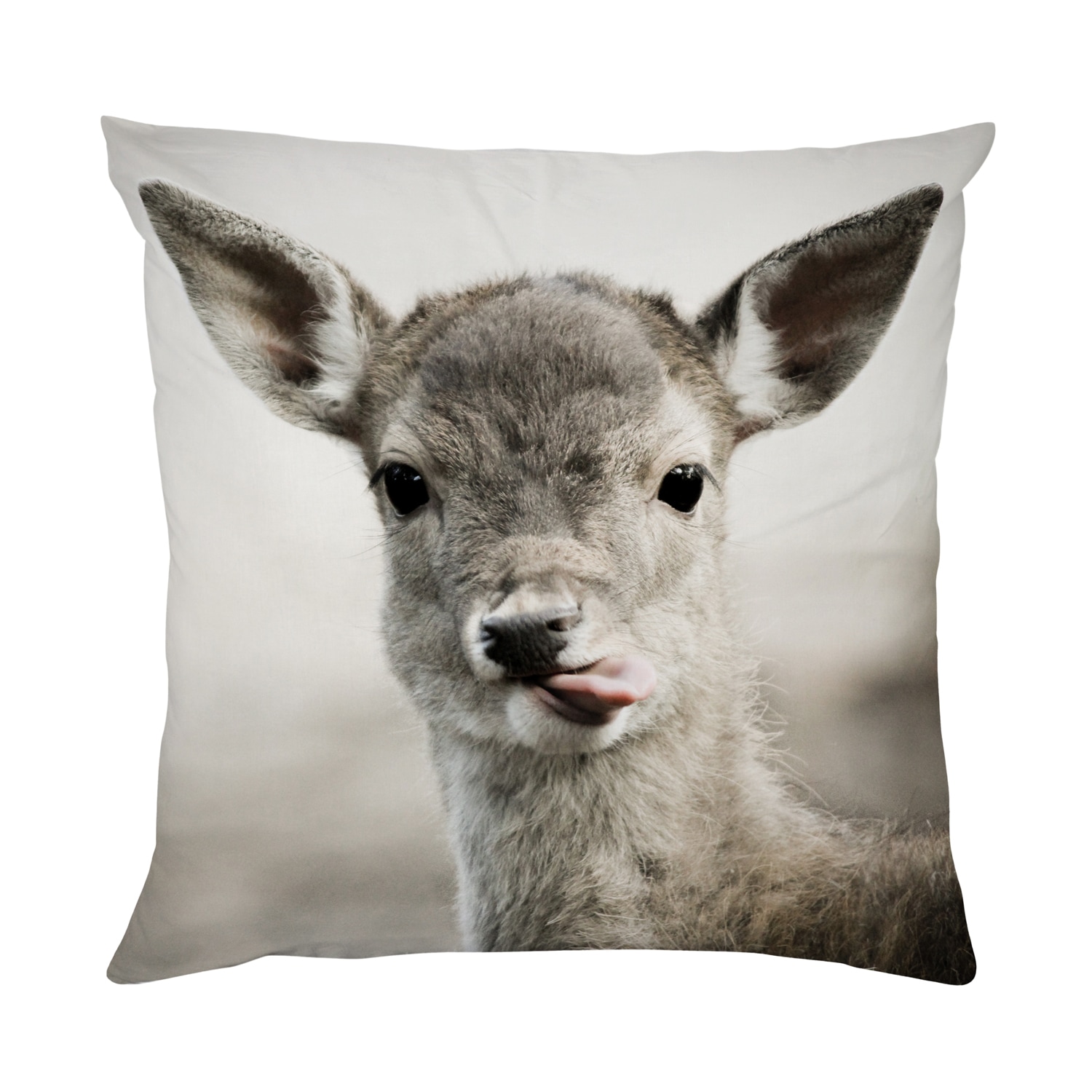 queence Dekokissen »Rehkitz«, Kissenhülle mit HD Premium Druck, geruchsneutral, 40x40cm