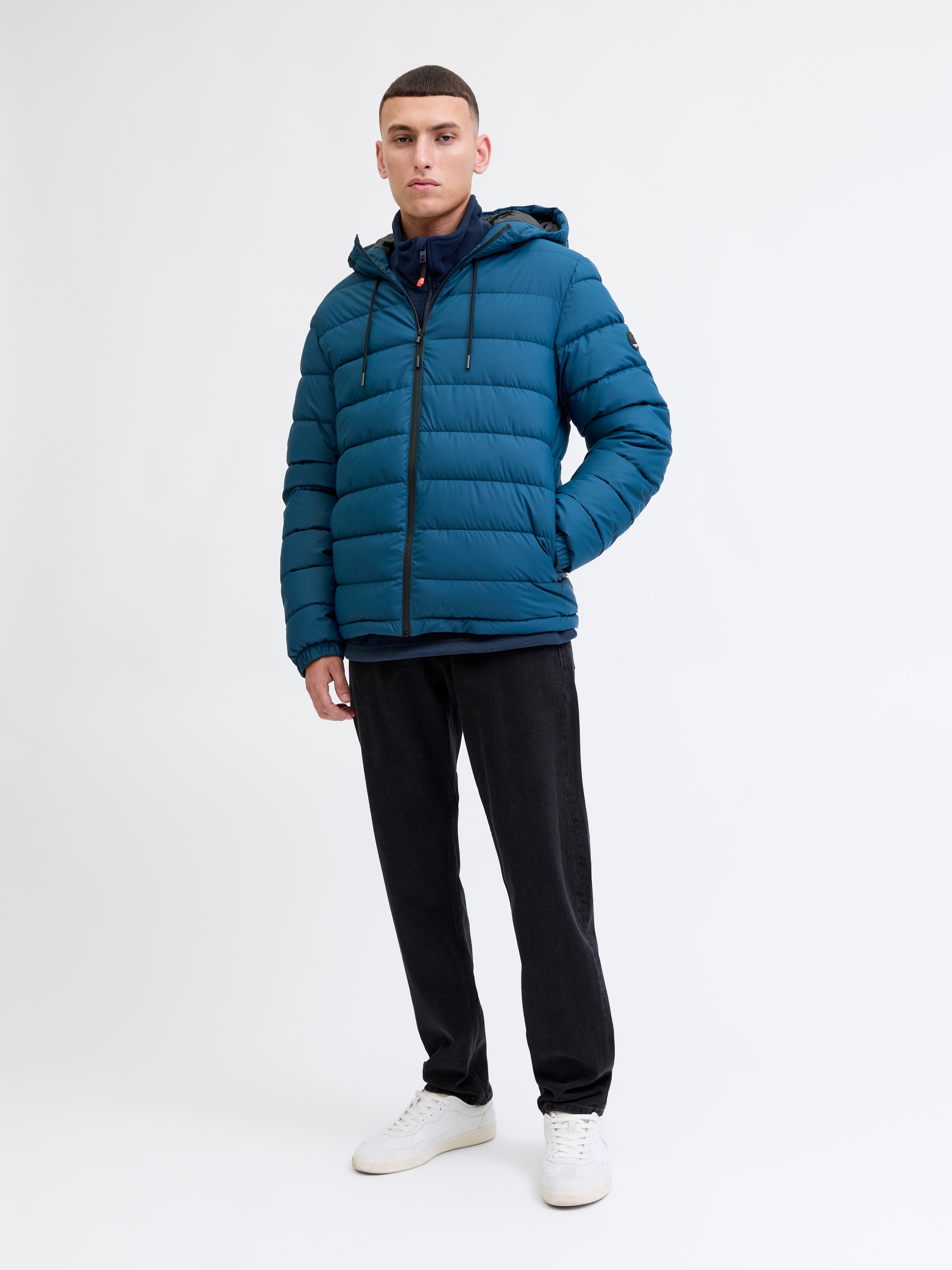 Jack & Jones Steppjacke »JCOPOINT PU PUFFER JACKET BF« mit Kapuze